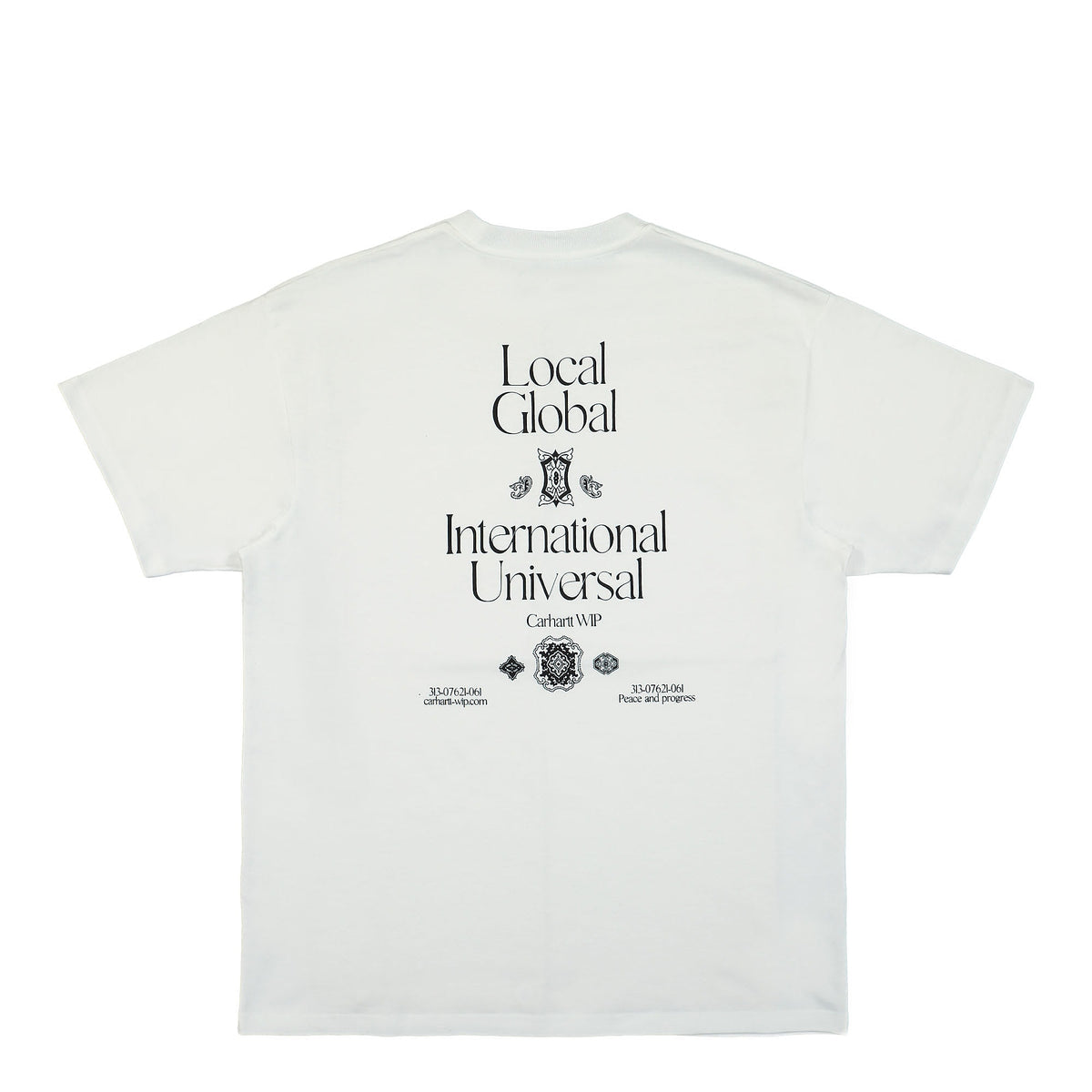 Carhartt WIP S/S Local Pocket T-Shirt White / Black T-Shirts Close-up | Overkill