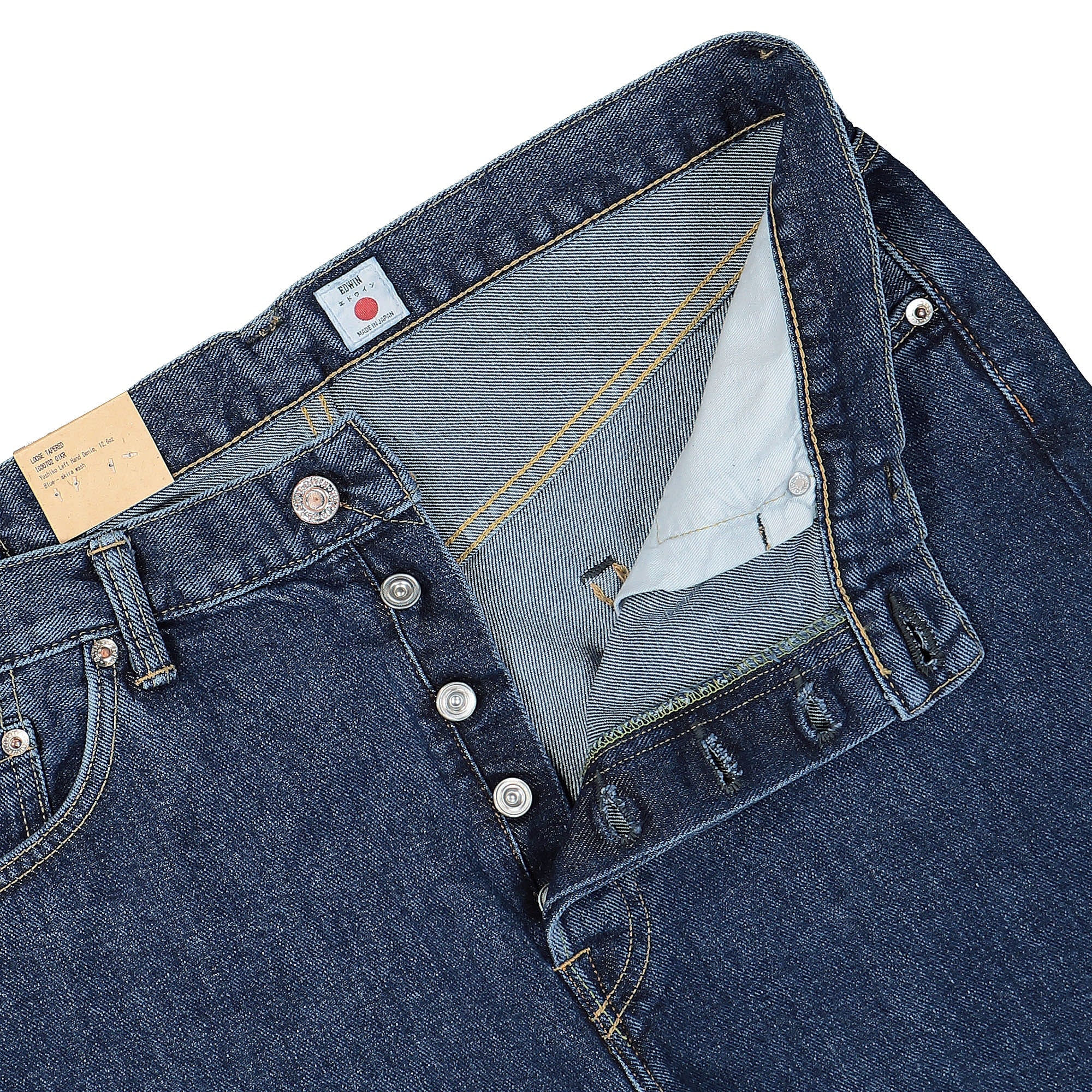 Edwin Loose Tapered Yoshiko Left Hand Denim Blue Jeans Detailfoto | Overkill