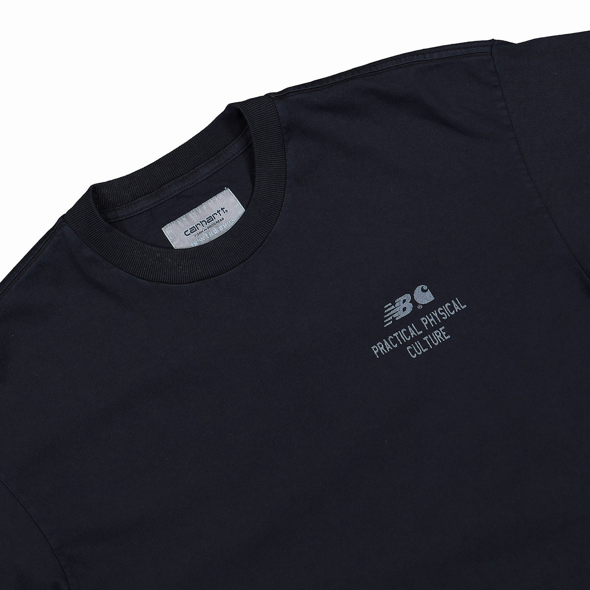 Carhartt WIP New Balance x Carhartt WIP L/S Shirt Dark Navy / Wax Longsleeves Close-up | Overkill