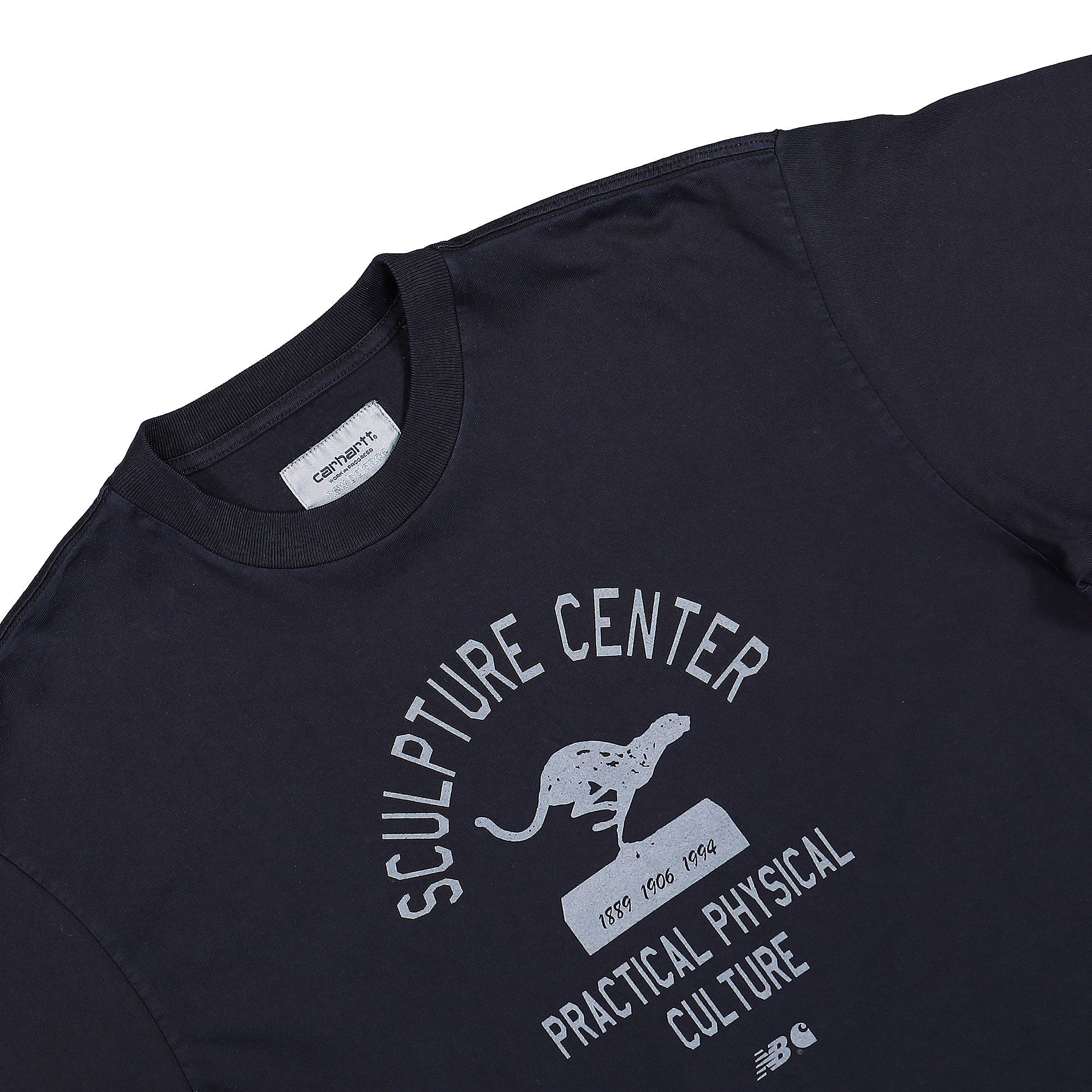 Carhartt WIP New Balance x Carhartt WIP S/S Shirt Dark Navy / Wax T-Shirts Close-up | Overkill