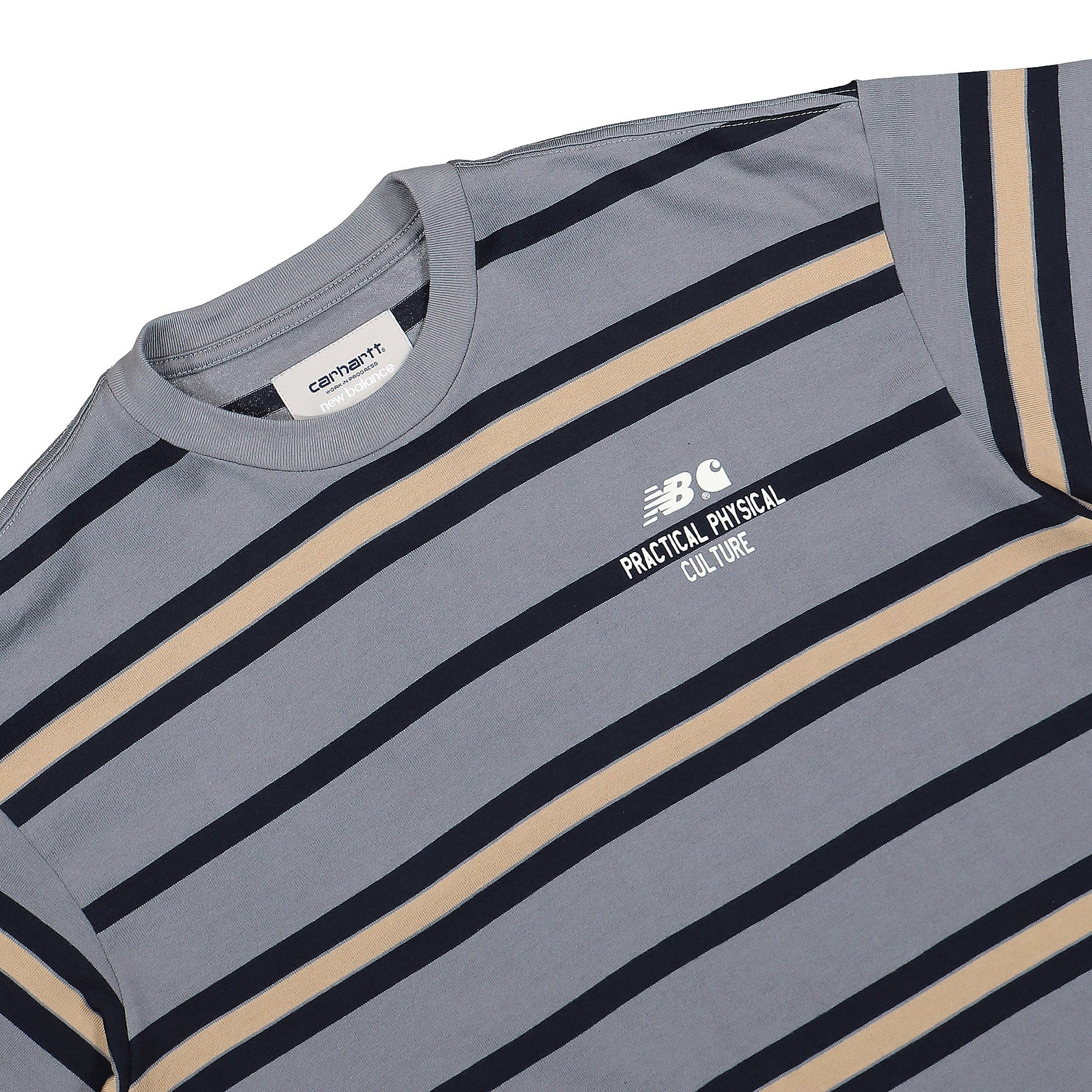 Carhartt WIP New Balance x Carhartt WIP S/S Stripe T-Shirt Sculpture Center Stripe T-Shirts Close-up | Overkill