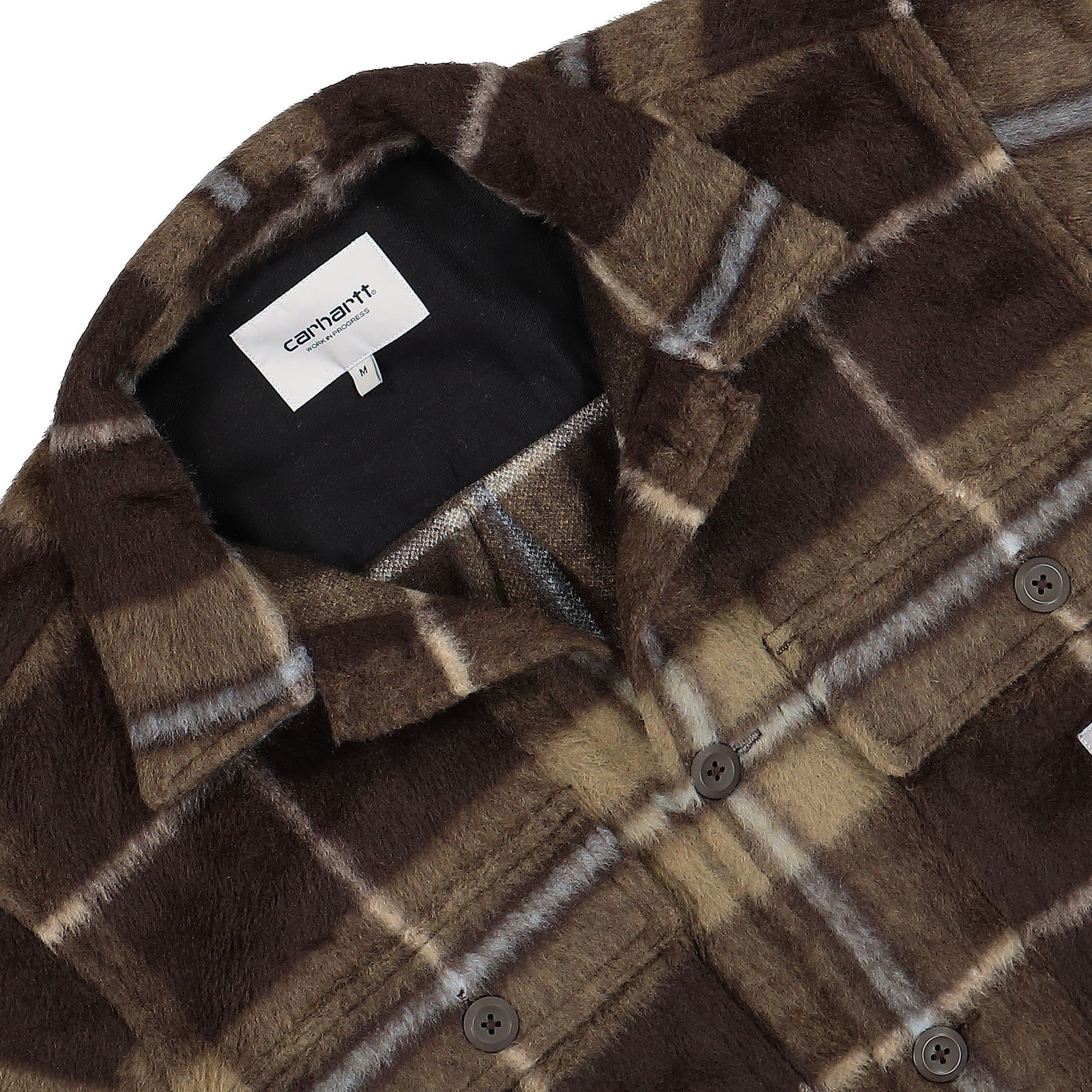 Carhartt WIP Manning Shirt Jac Dark Umber / Leather Shirts Close-up | Overkill