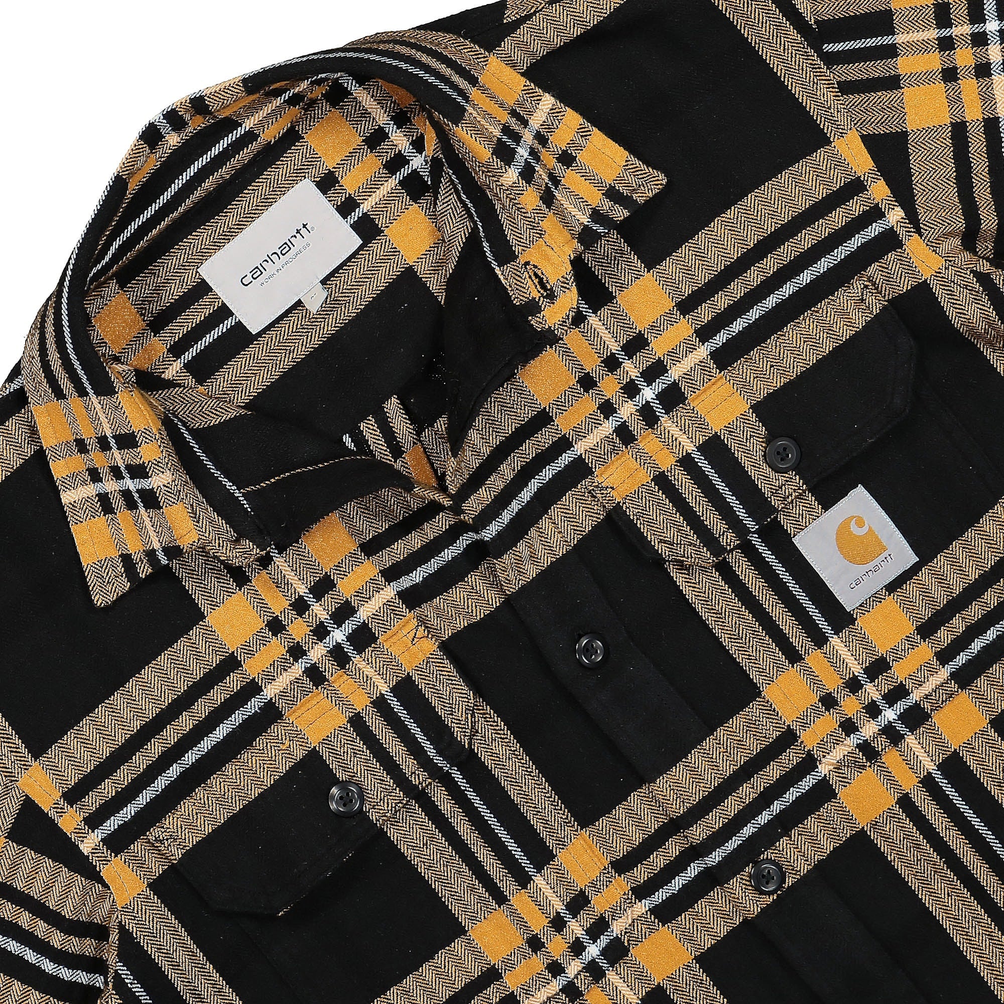 Carhartt WIP L/S Wallace Shirt Wallace Check Black Shirts Close-up | Overkill