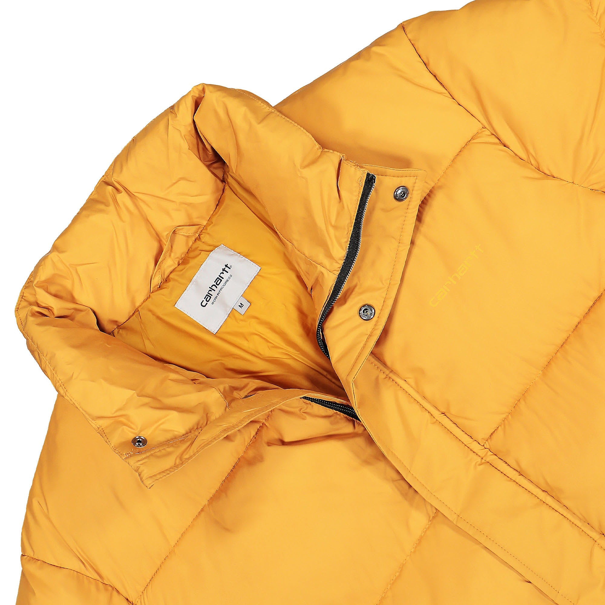 Carhartt WIP Doville Jacket Ochre / Ochre Puffer Jackets Close-up | Overkill