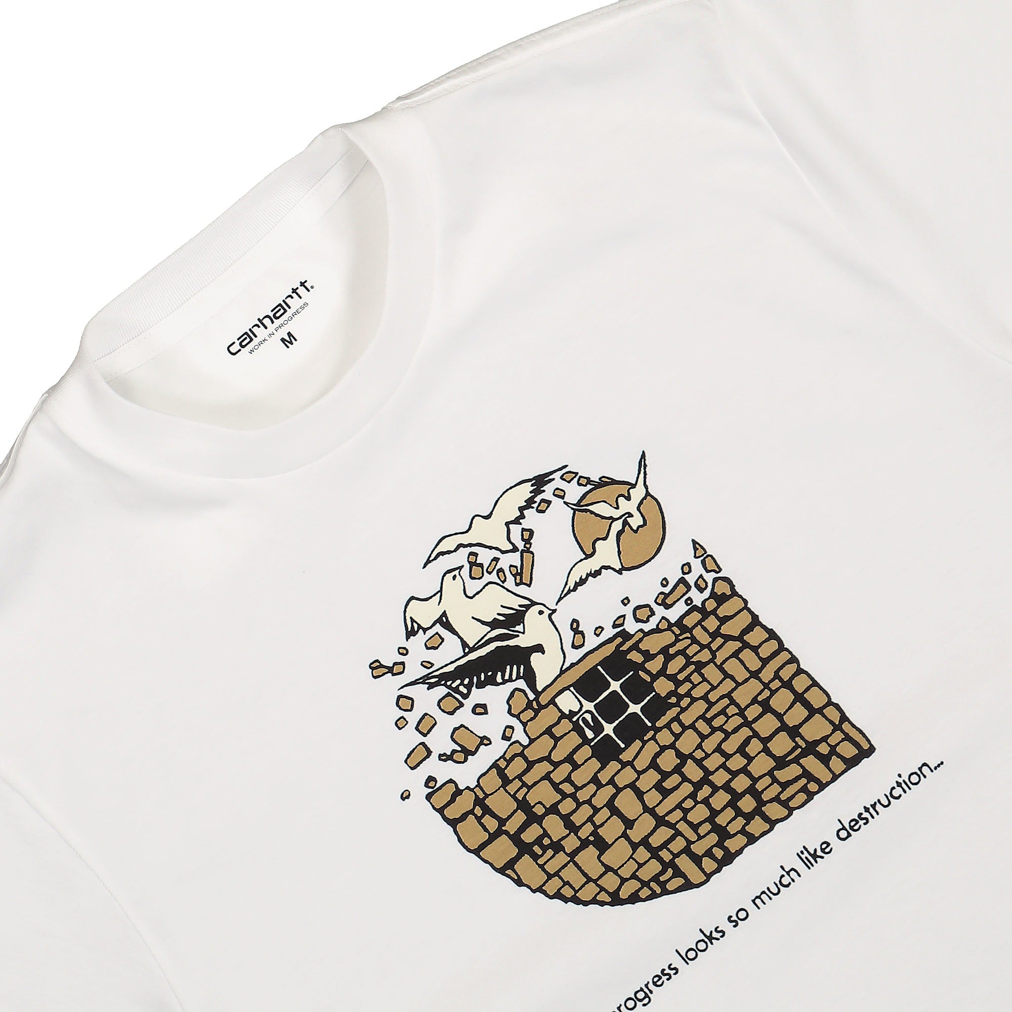 Carhartt WIP S/S Freedom T-Shirt White T-Shirts Close-up | Overkill