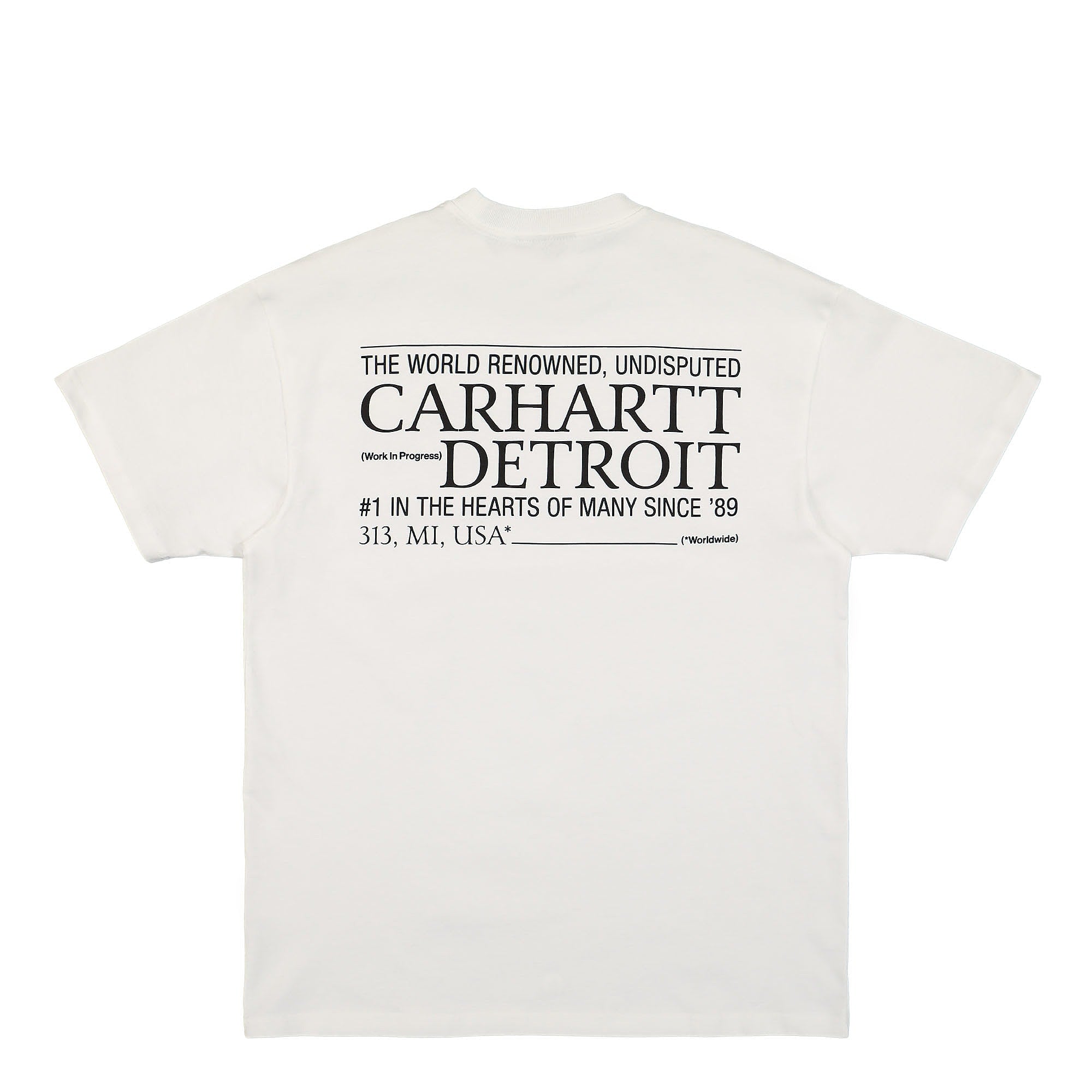 Carhartt WIP S/S Undisputed T-Shirt White / Black T-Shirts Close-up | Overkill