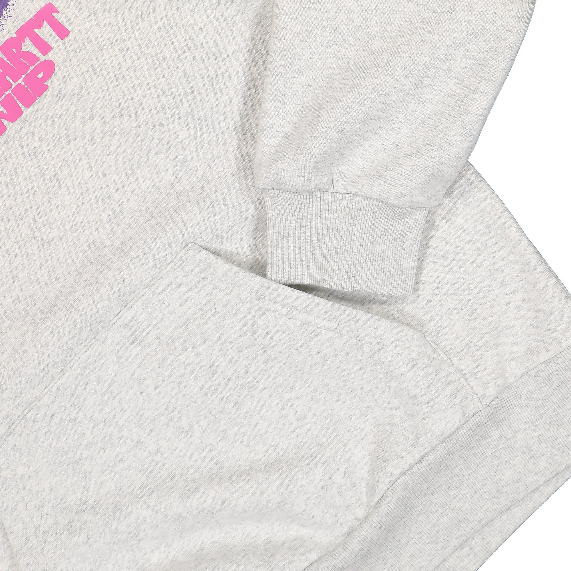 Carhartt WIP Hooded Happy Script Sweat Ash Heather Hoodies Detailfoto | Overkill