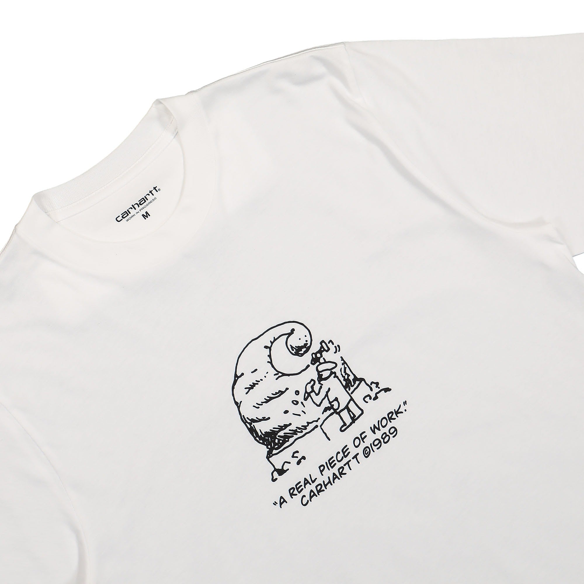 Carhartt WIP S/S Piece of Work T-Shirt White / Black T-Shirts Close-up | Overkill