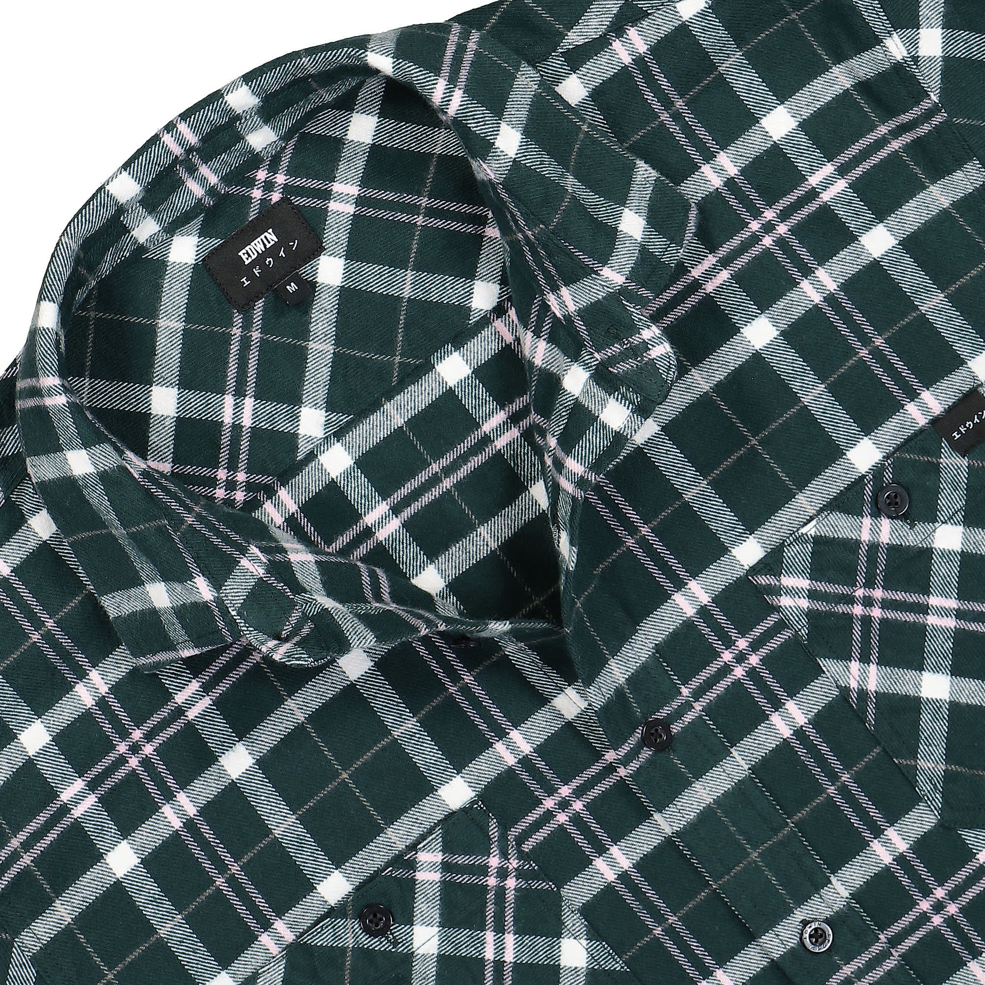 Edwin Labour LS Shirt Pine Grove / Pink Garment Washed Shirts Detail view 1 | Overkill