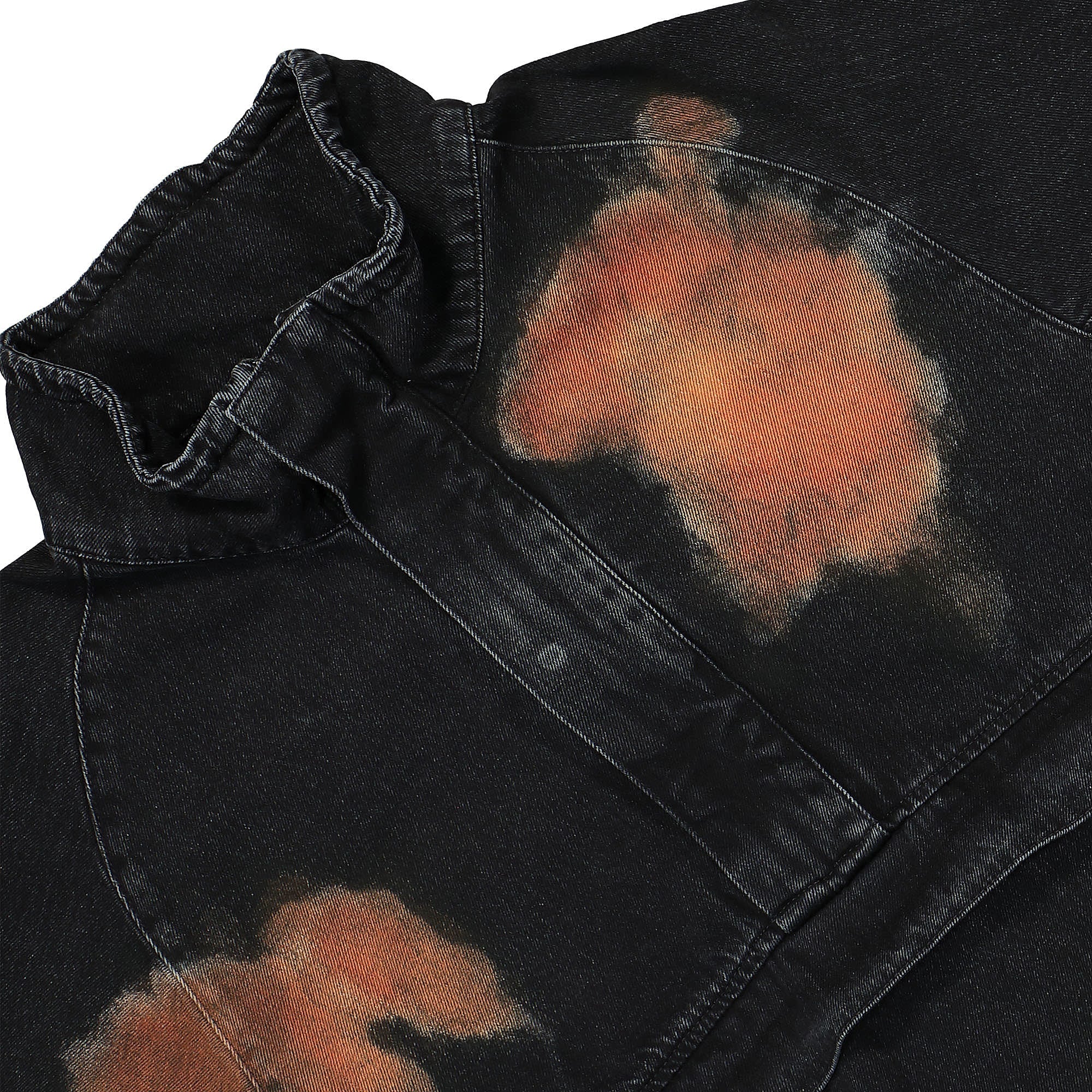 Edwin Crax Pop-Over Jacket Black Lava Stone Wash Jackets Close-up | Overkill