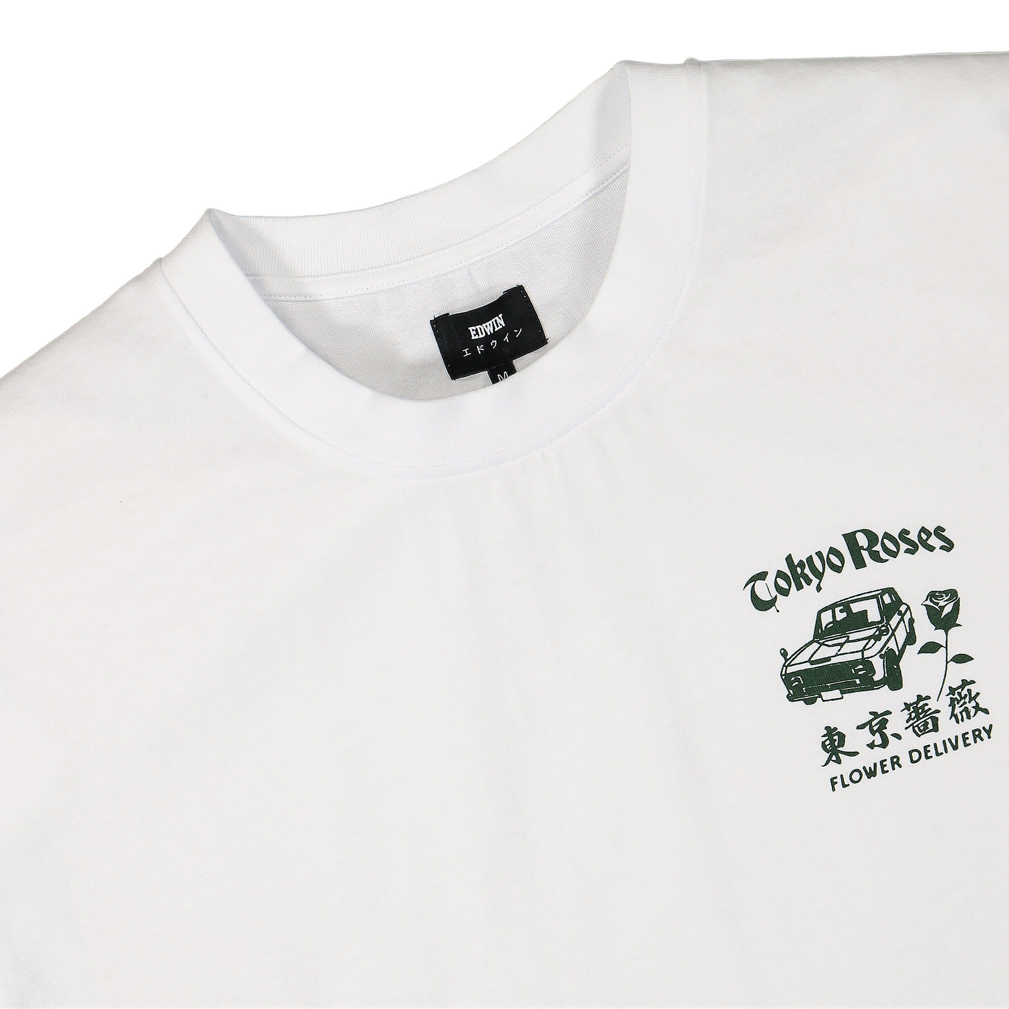 Edwin Tokyo Roses TS Single Jersey White T-Shirts Material | Overkill