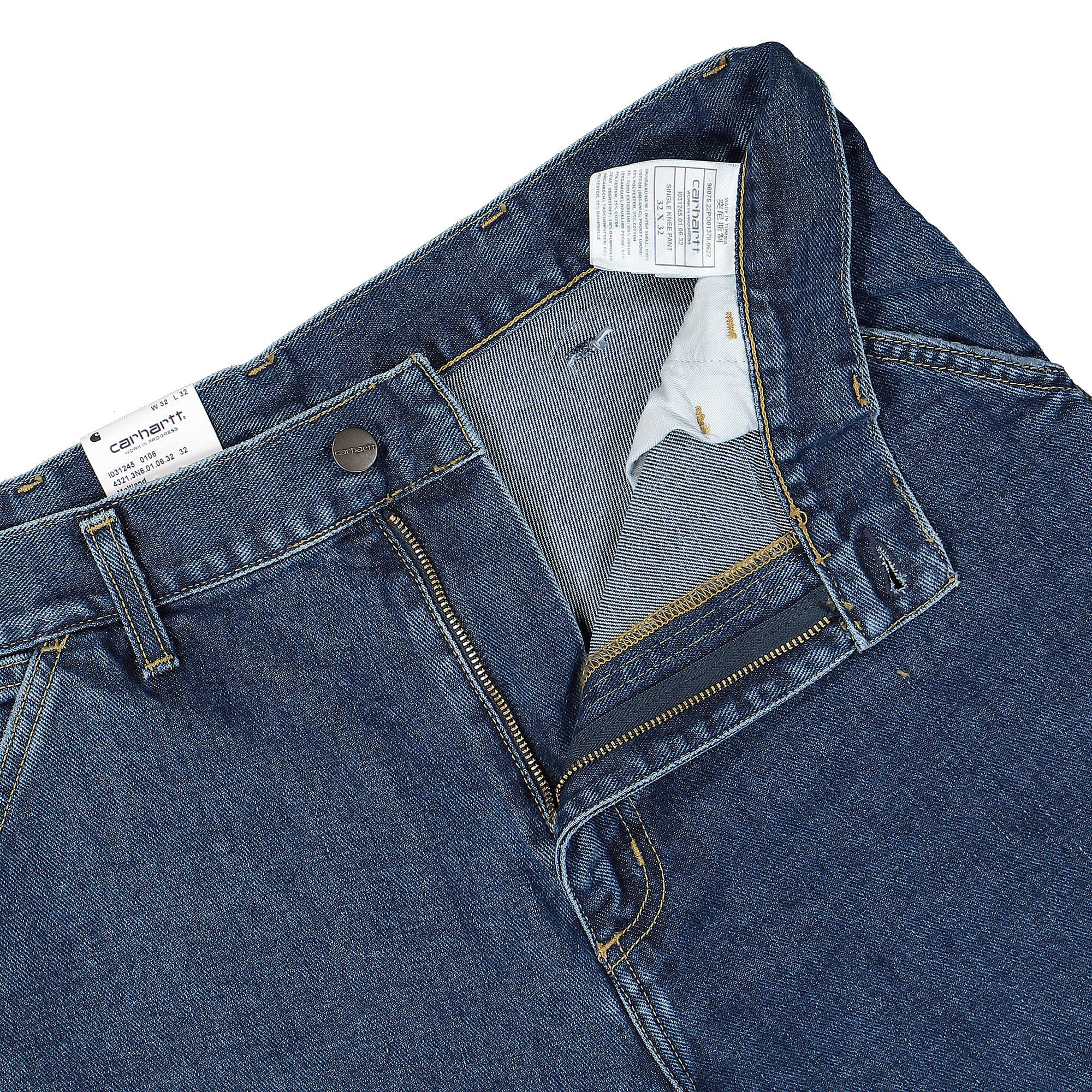 Carhartt WIP Single Knee Pant Blue Stone Washed Sweat & Track Pants Detail view 1 | Overkill