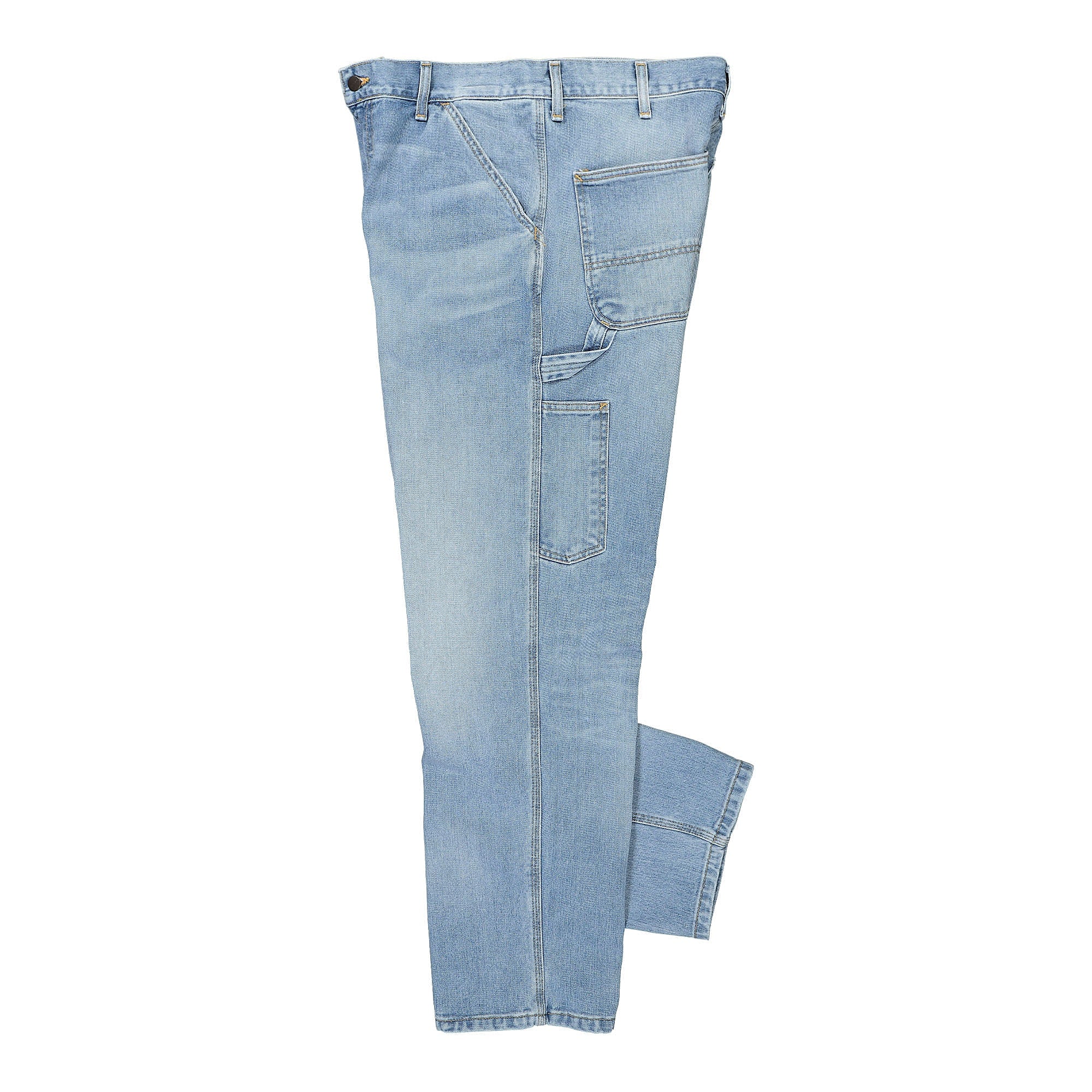 Carhartt WIP Single Knee Pant Blue Light Used Wash Sweat & Track Pants Close-up | Overkill