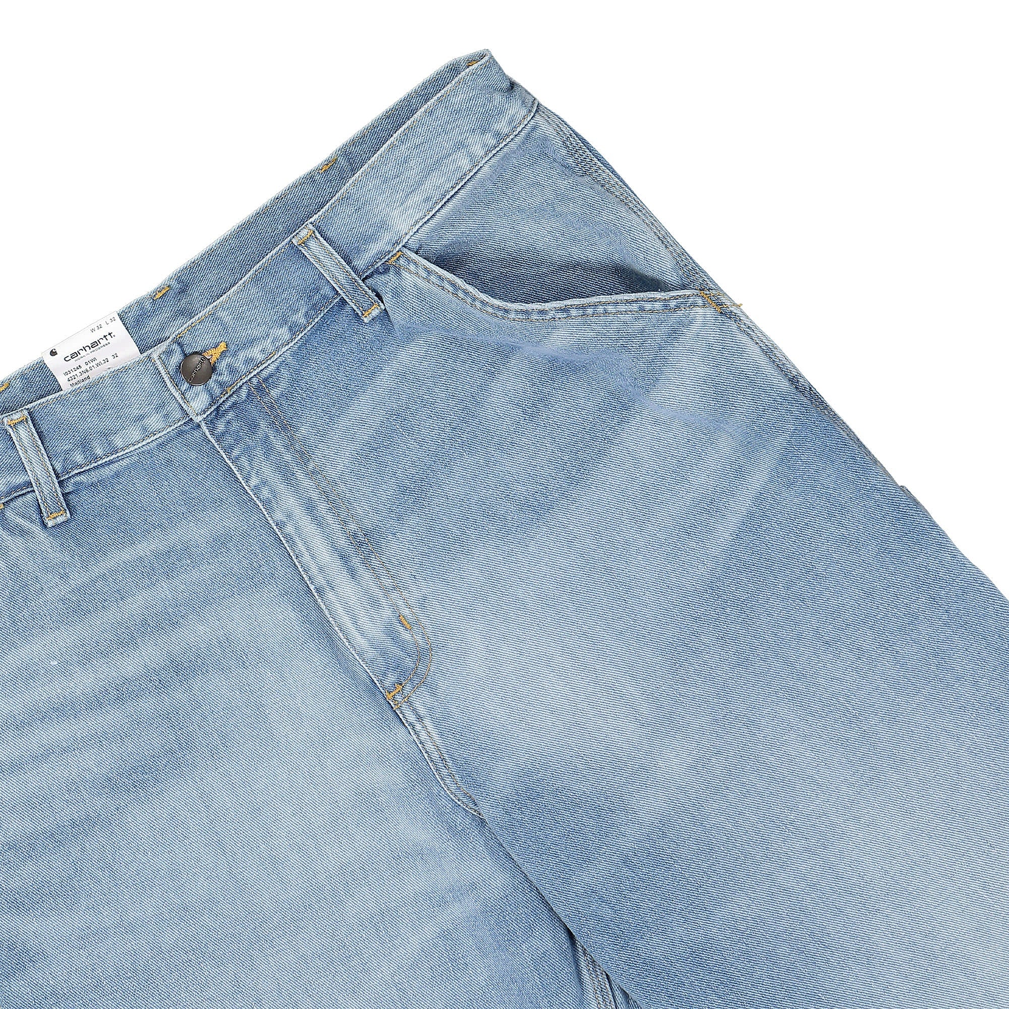 Carhartt WIP Single Knee Pant Blue Light Used Wash Sweat & Track Pants Detail view 1 | Overkill