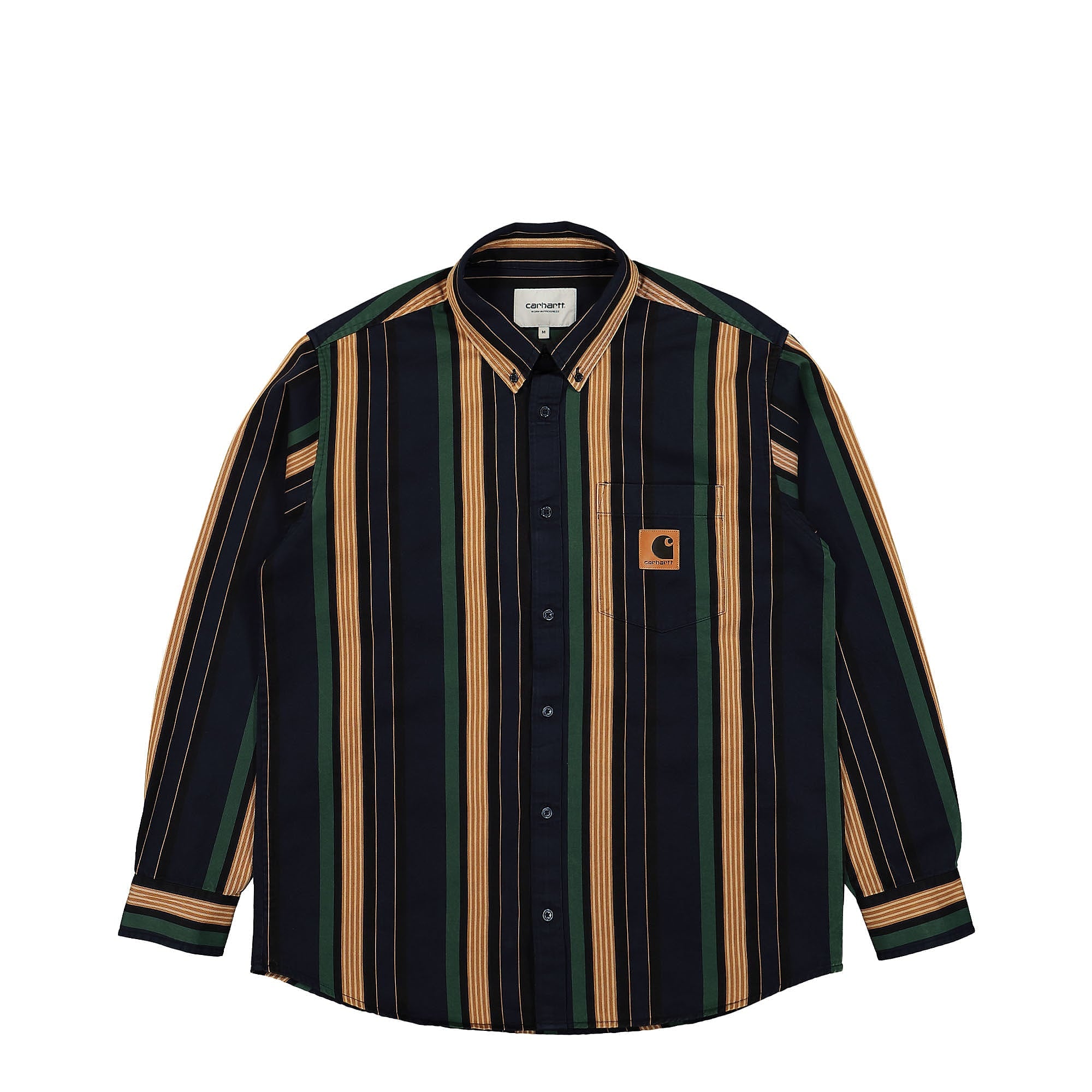 Carhartt WIP L/S Dorado Shirt Dorado Stripe Dark Navy shirts I031361.1DA.FQ.03 | Overkill