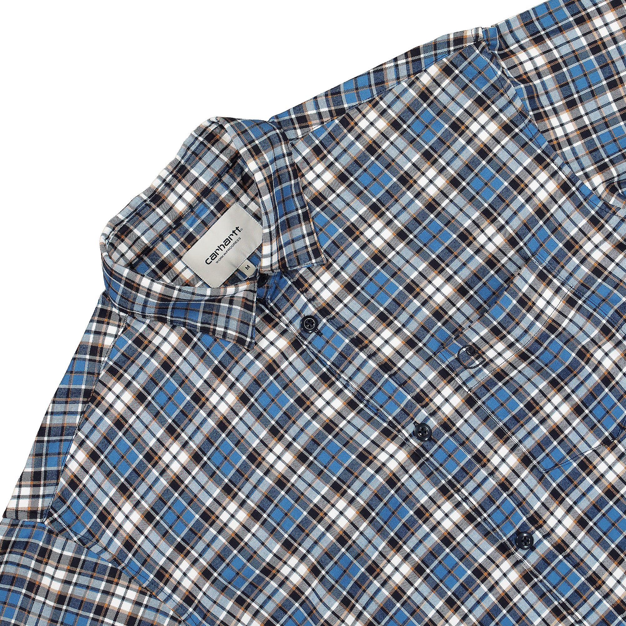 Carhartt WIP L/S Yuma Shirt Yuma Check Storm Blue Shirts Detailfoto | Overkill