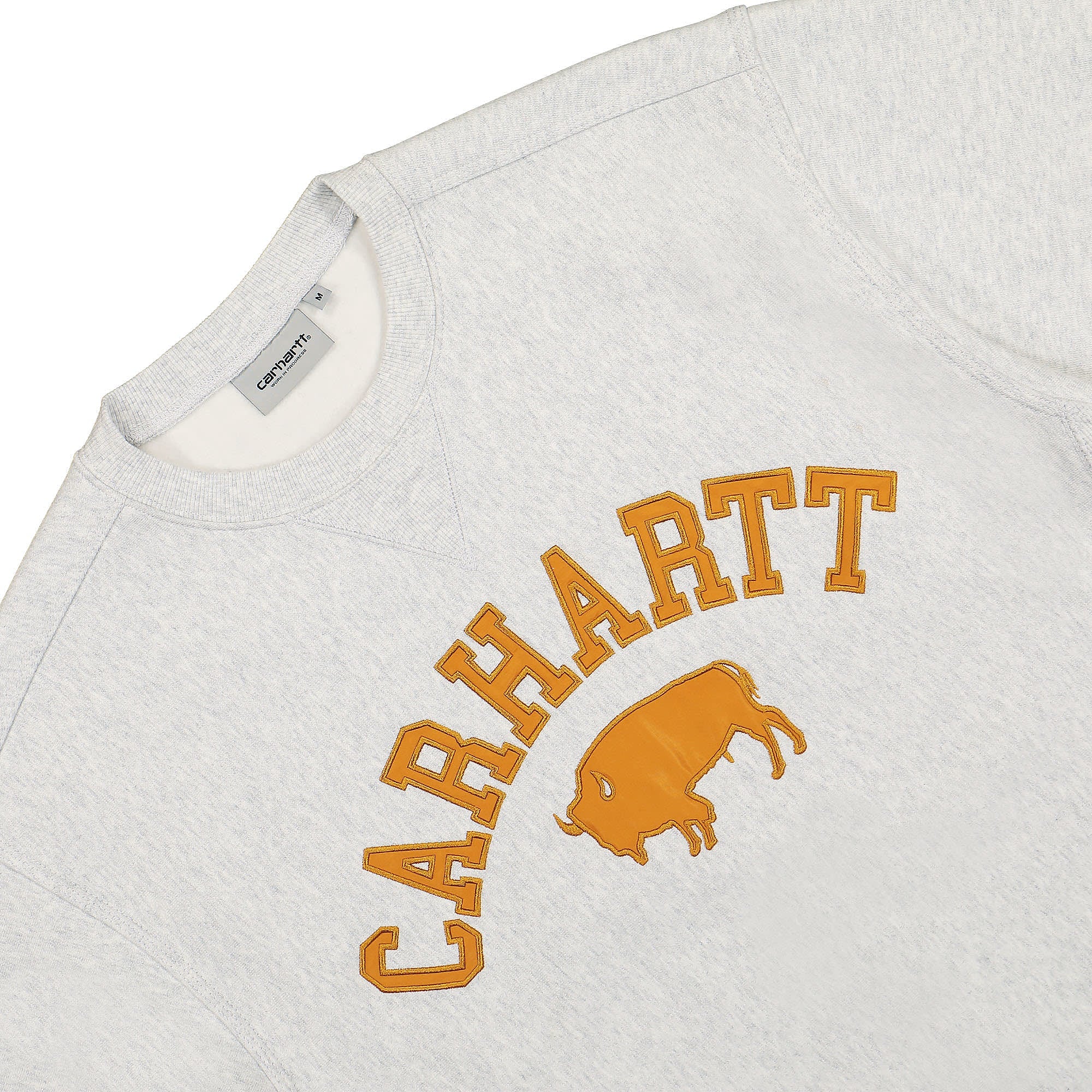 Carhartt WIP Locker Sweat Ash Heather / Brown Sweatshirts Close-up | Overkill