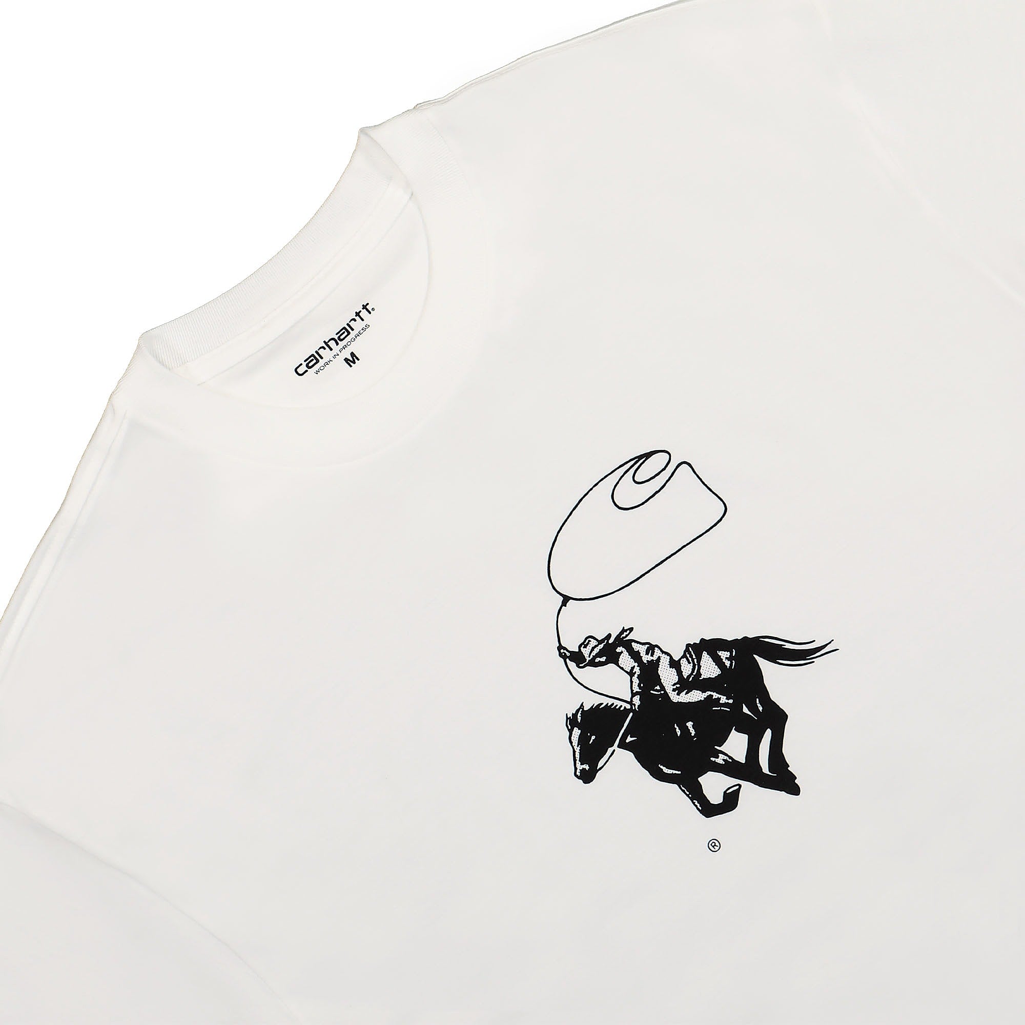 Carhartt WIP S/S Lasso T-Shirt White / Black T-Shirts Close-up | Overkill