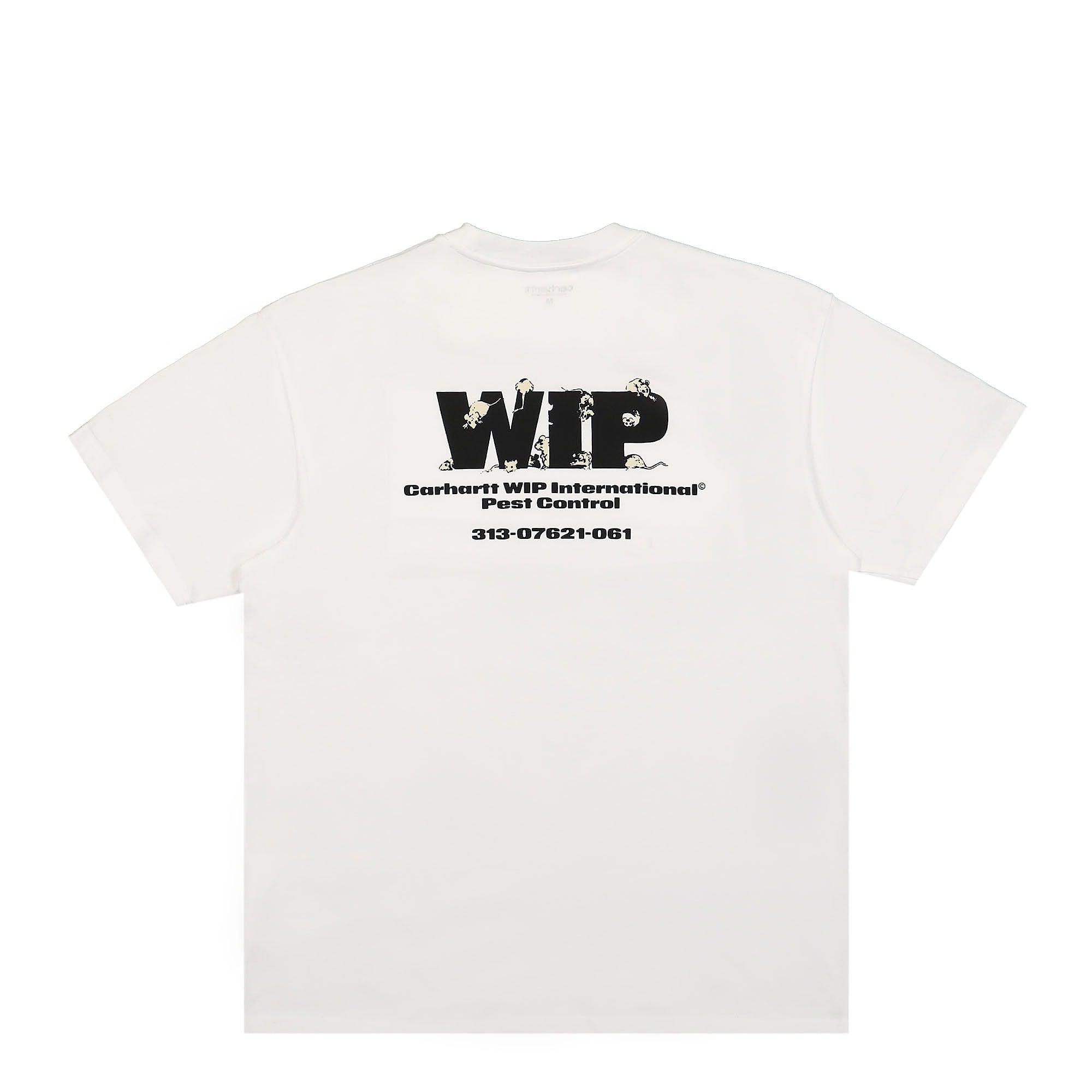 Carhartt WIP S/S Pest Control T-Shirt White T-Shirts Close-up | Overkill
