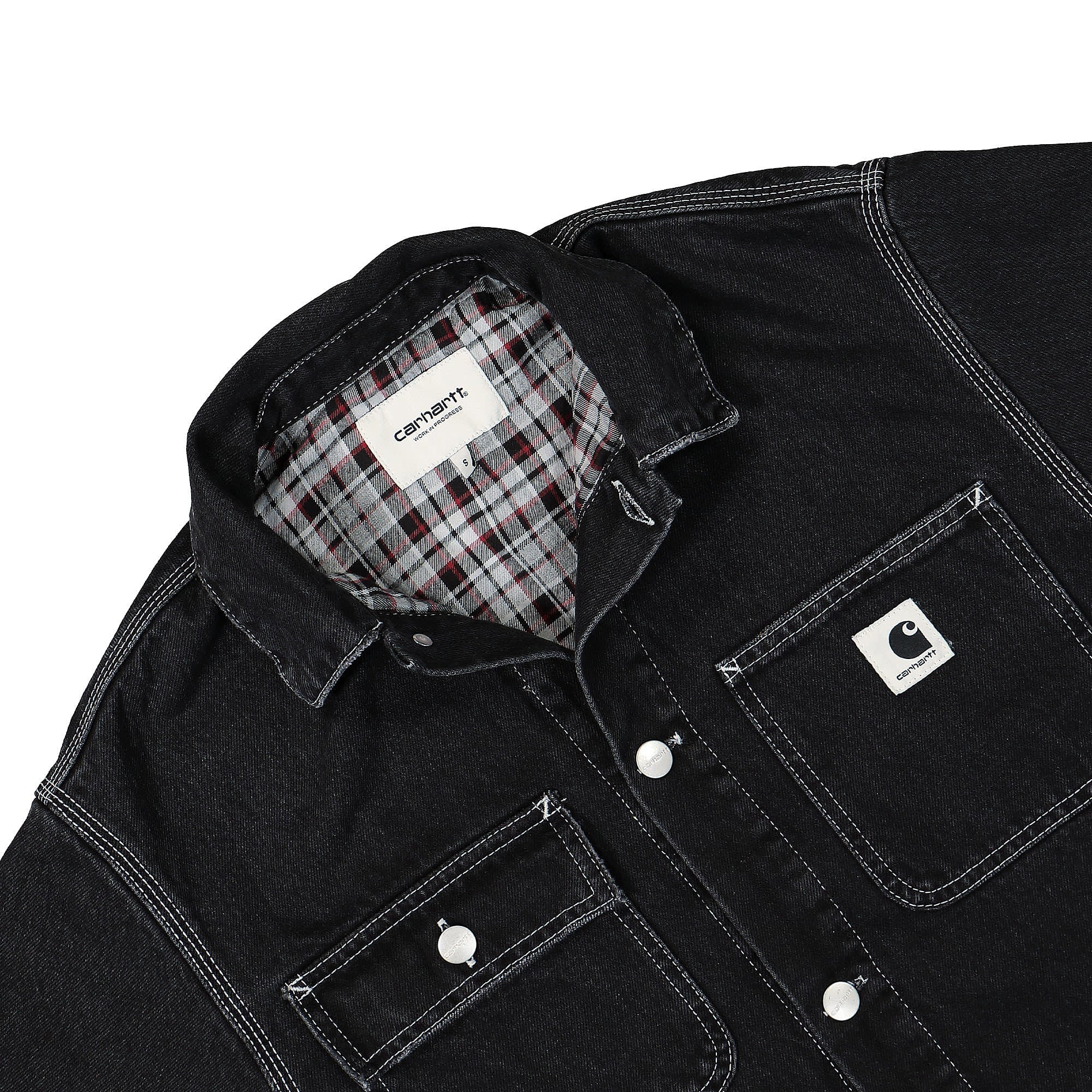 Carhartt WIP W Rider Shirt Jac Black Jackets Close-up | Overkill