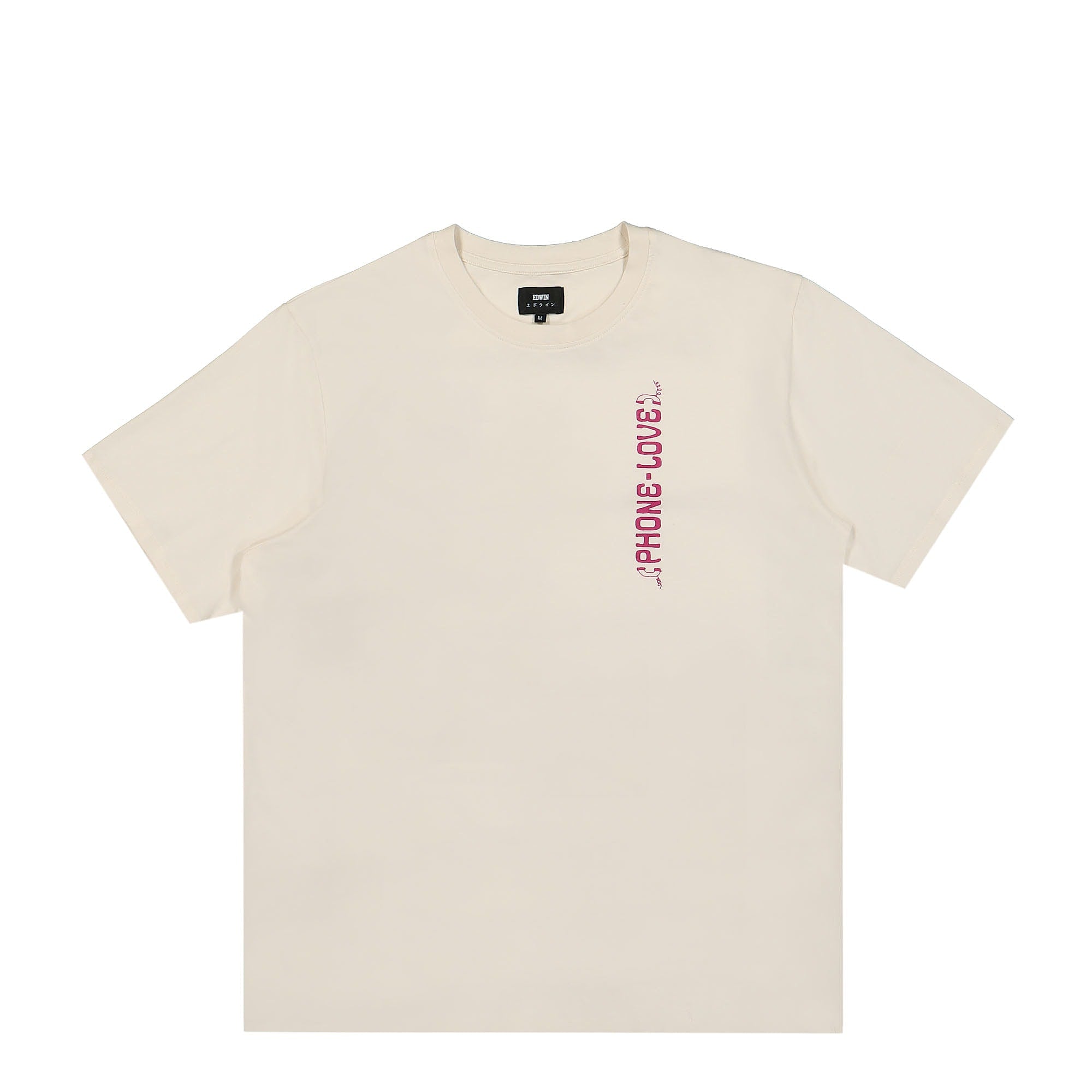 Edwin Phone Love Single Jersey T-Shirt Whisper White T-Shirts I031897.WHW.67.03 | Overkill