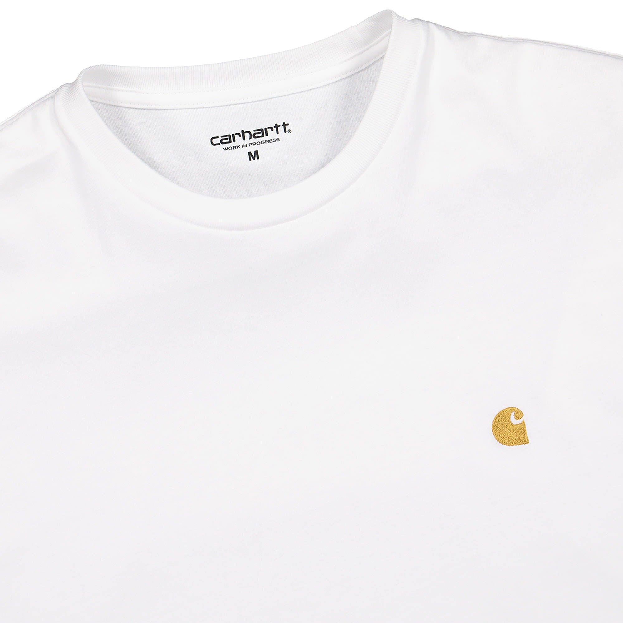 Carhartt WIP S/S Chase Tee White / Gold T-Shirts Close-up | Overkill