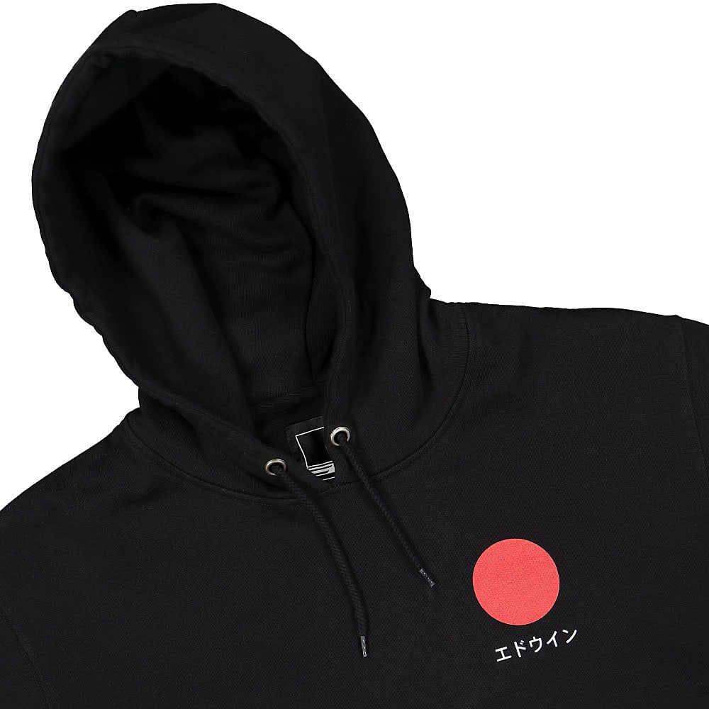 Edwin Japanese Sun Hoodie Sweat Black Hoodies Close-up | Overkill