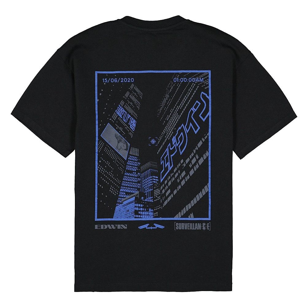 Edwin Surveillance TS Single Jersey Black T-Shirts Material | Overkill