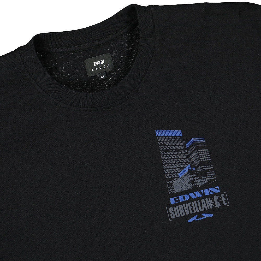 Edwin Surveillance TS Single Jersey Black T-Shirts Close-up | Overkill
