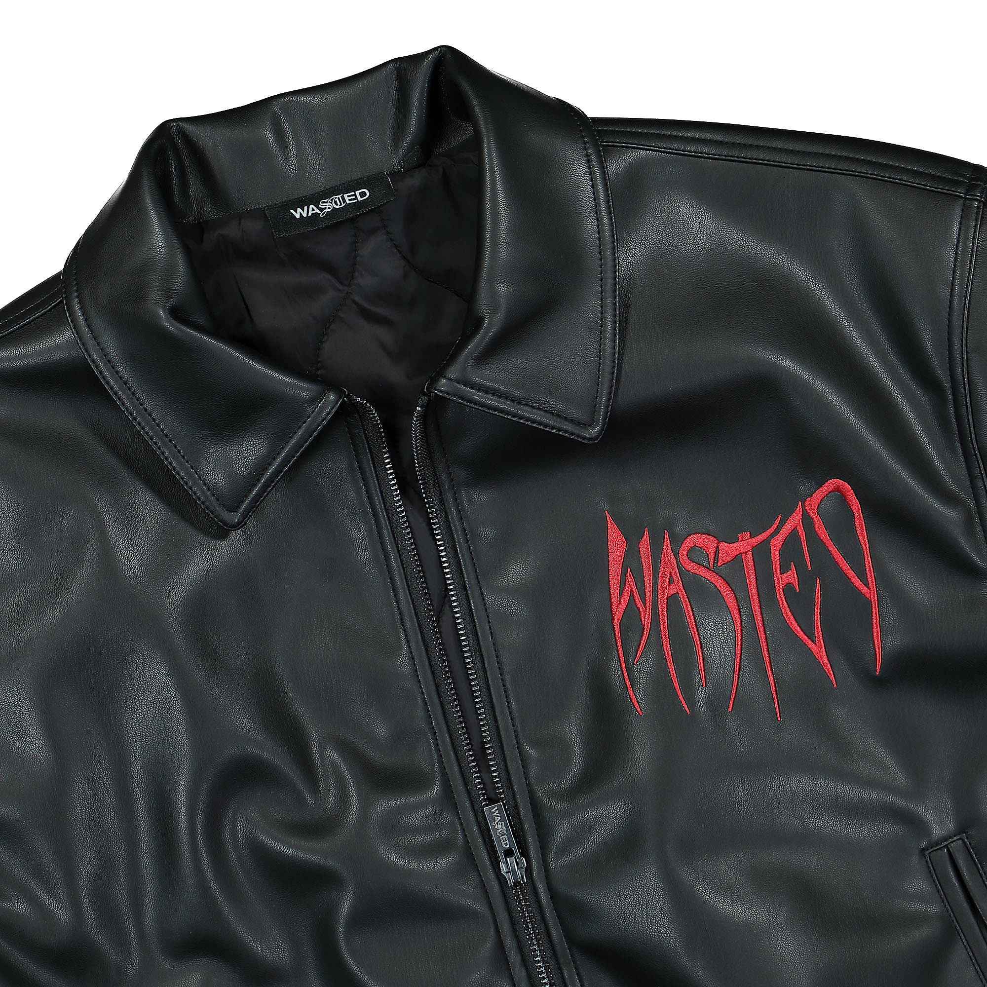 Wasted Paris Witch Faux Leather Jacket Black Jackets Close-up | Overkill