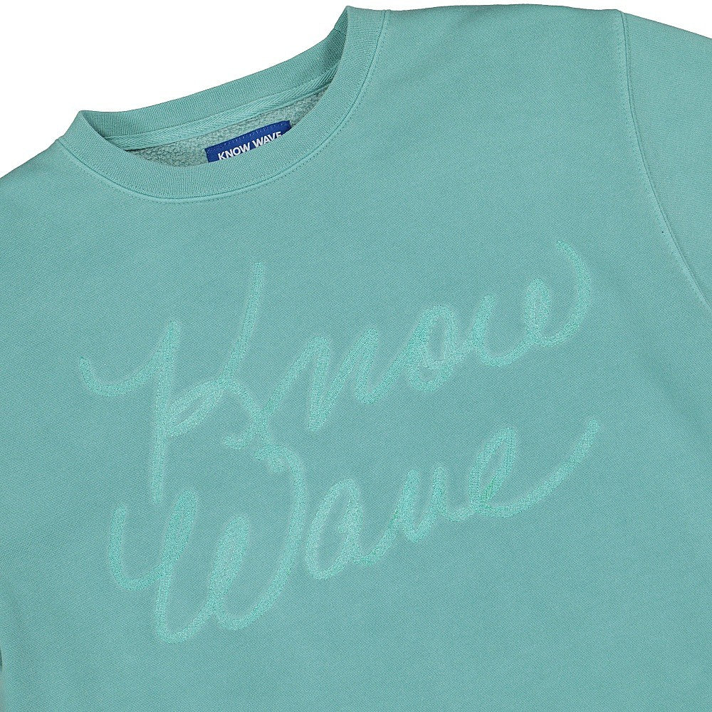 Know Wave signature crewneck Mint Sweatshirts Close-up | Overkill