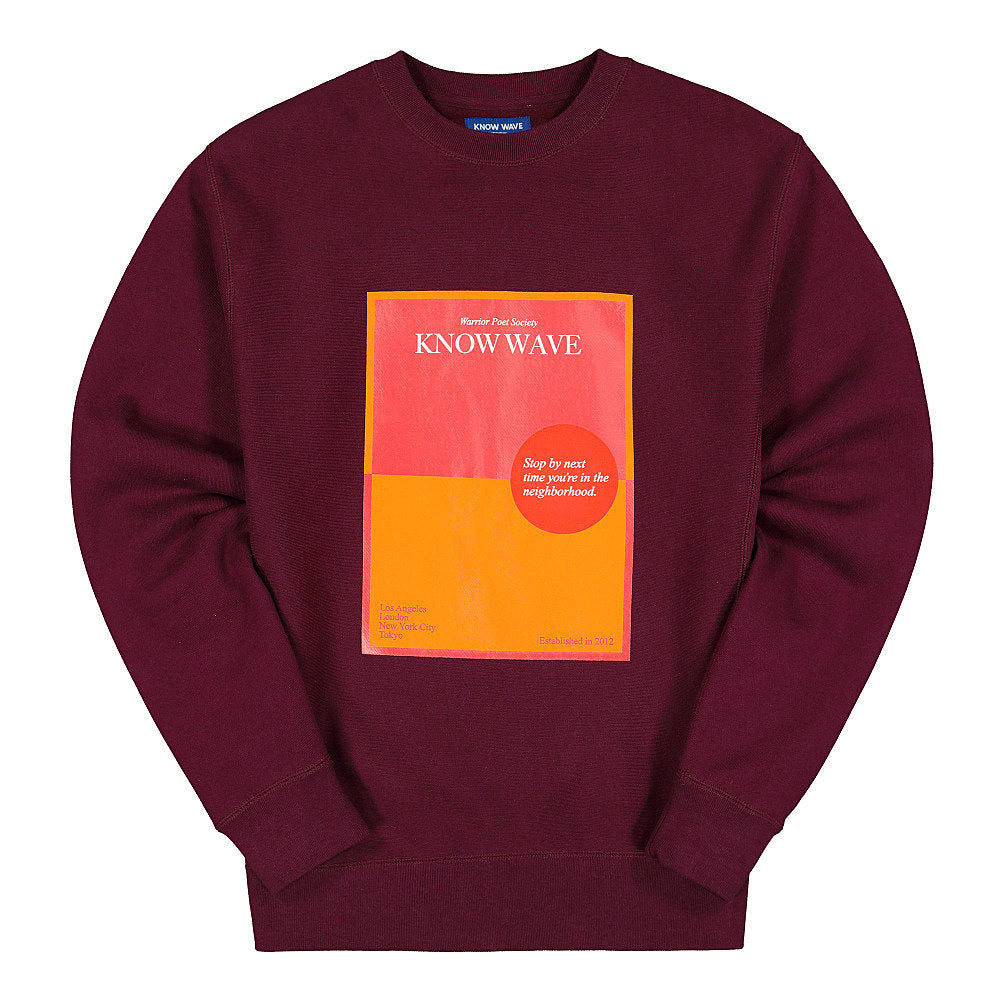 Know Wave warrior poet society crewneck Red Sweatshirts KFA1990 | Overkill