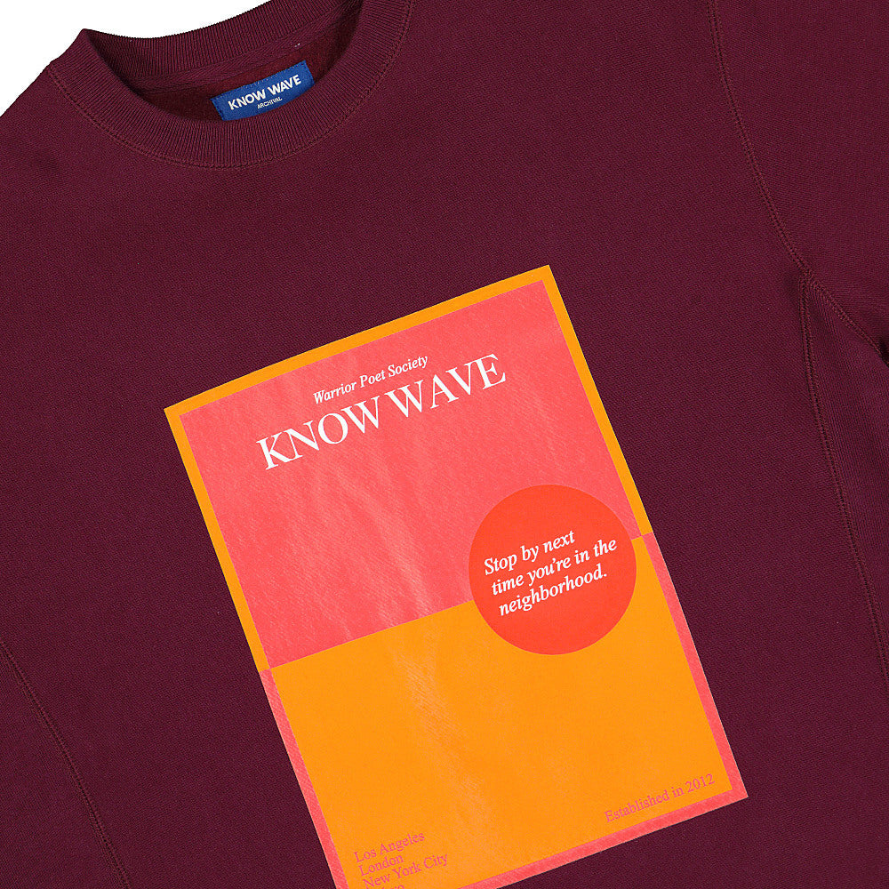 Know Wave warrior poet society crewneck Red Sweatshirts Close-up | Overkill