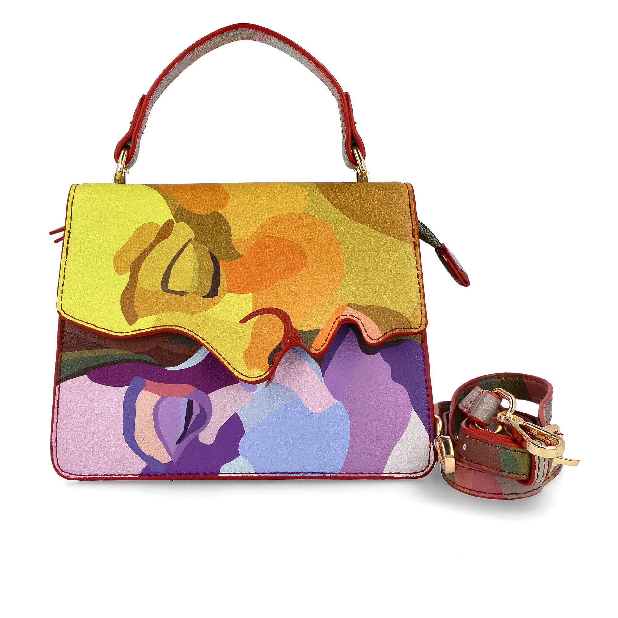 Kidsuper Studios Kissing Faces Hand Bag Multicolor Shoulder & Cross Body Bags Close-up | Overkill