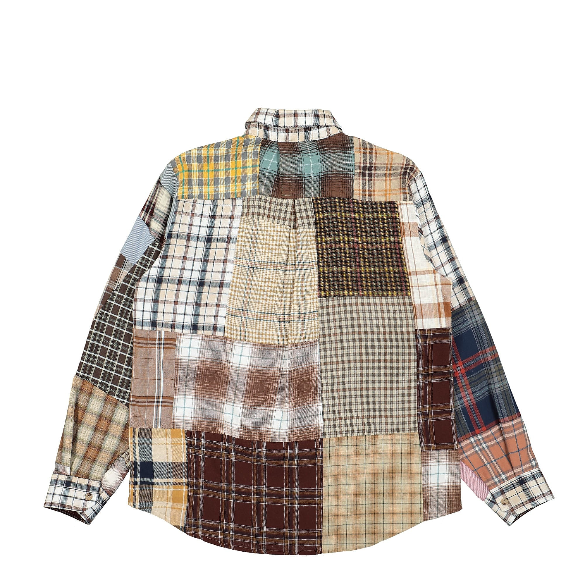 Kidsuper Studios Work Face Checked Cotton Shirt Beige Shirts Material | Overkill