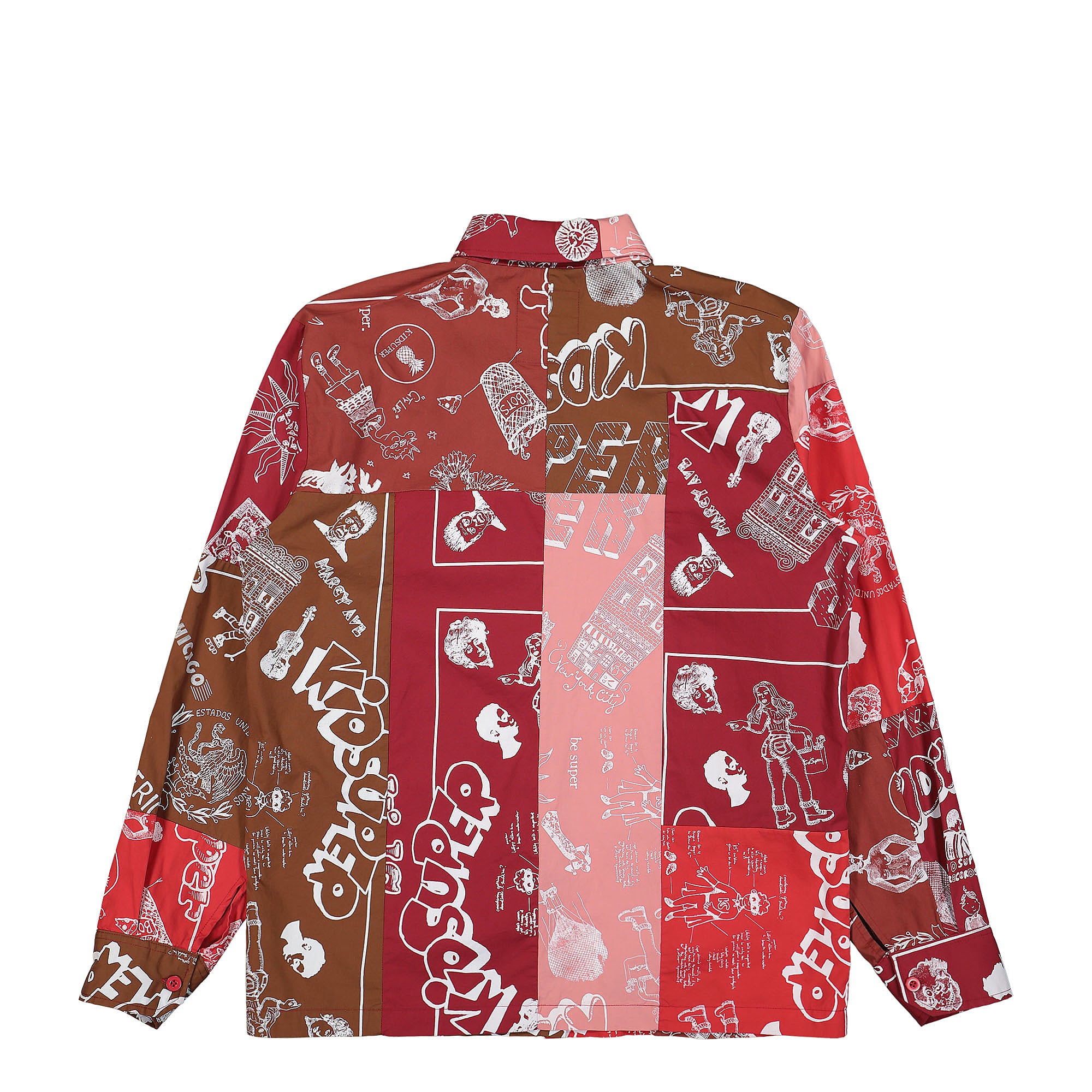 Kidsuper Studios Super Patchwork Jacket Red Jackets Material | Overkill