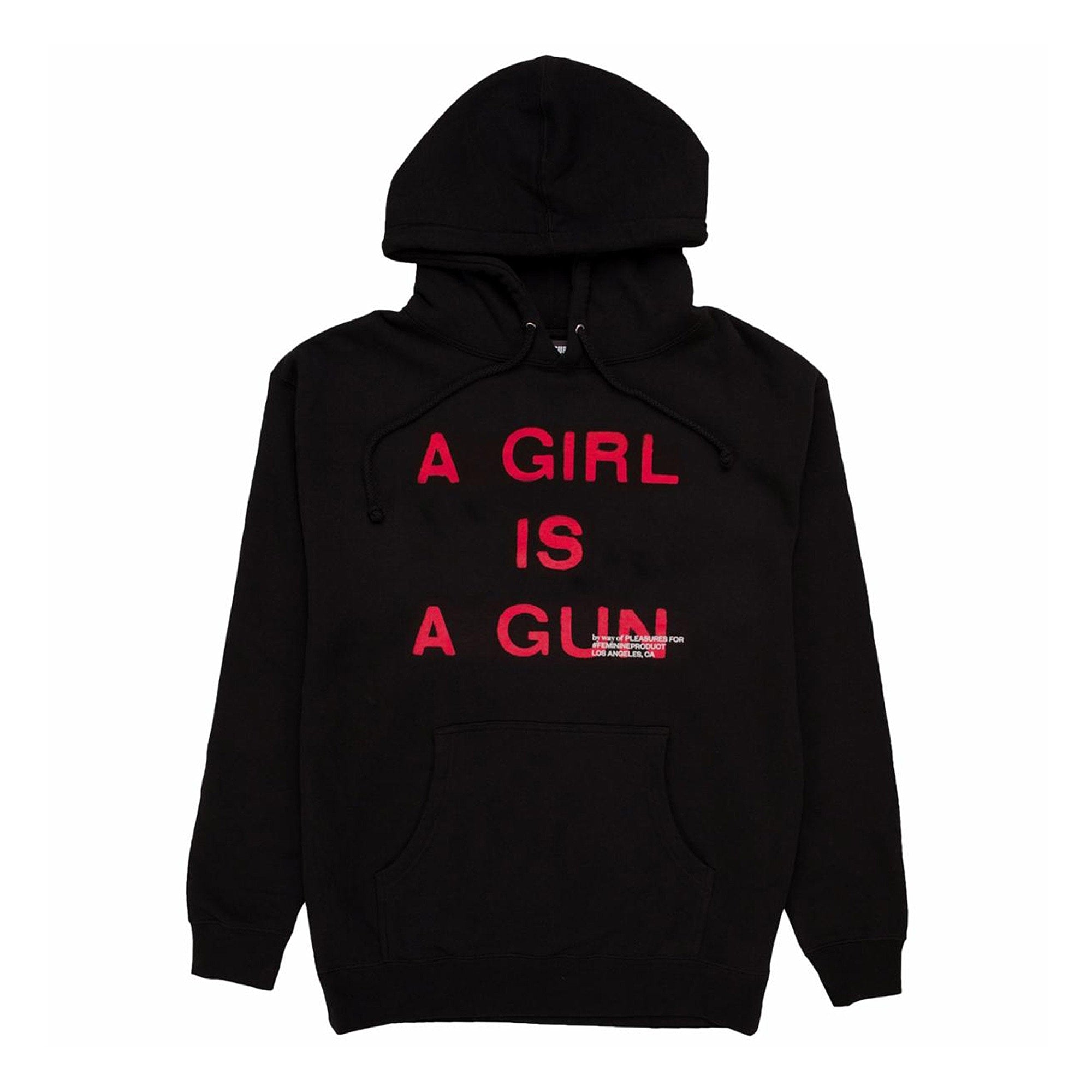 Pleasures Girl Is A Gun Hoody Black Hoodies L18W102029 | Overkill