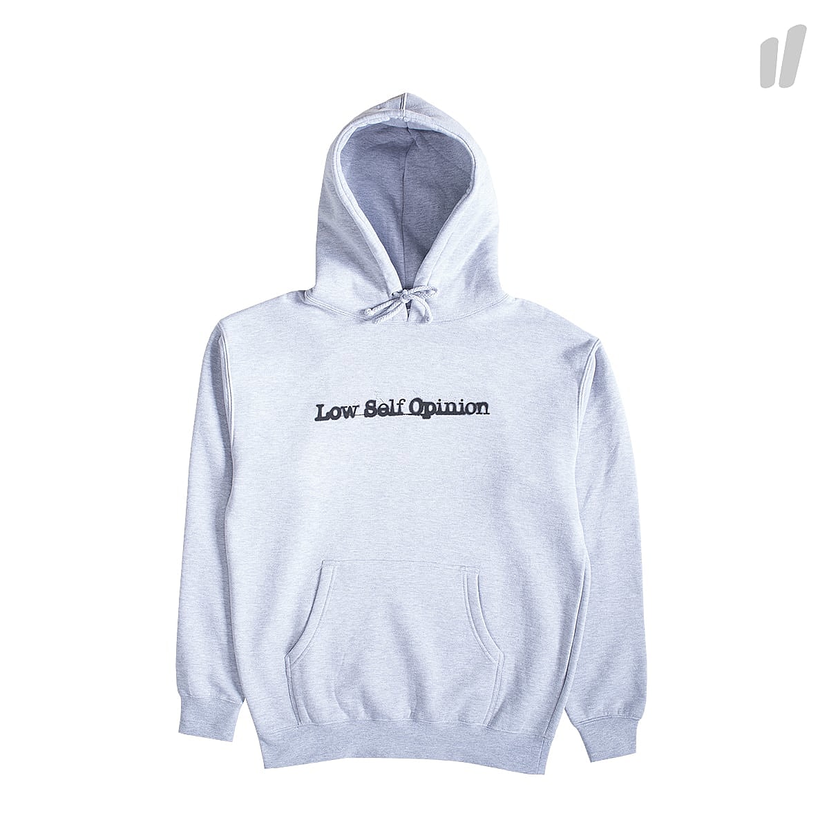 Pleasures Low Self Opinion Hoody Heather Grey Hoodies L18W102044 | Overkill