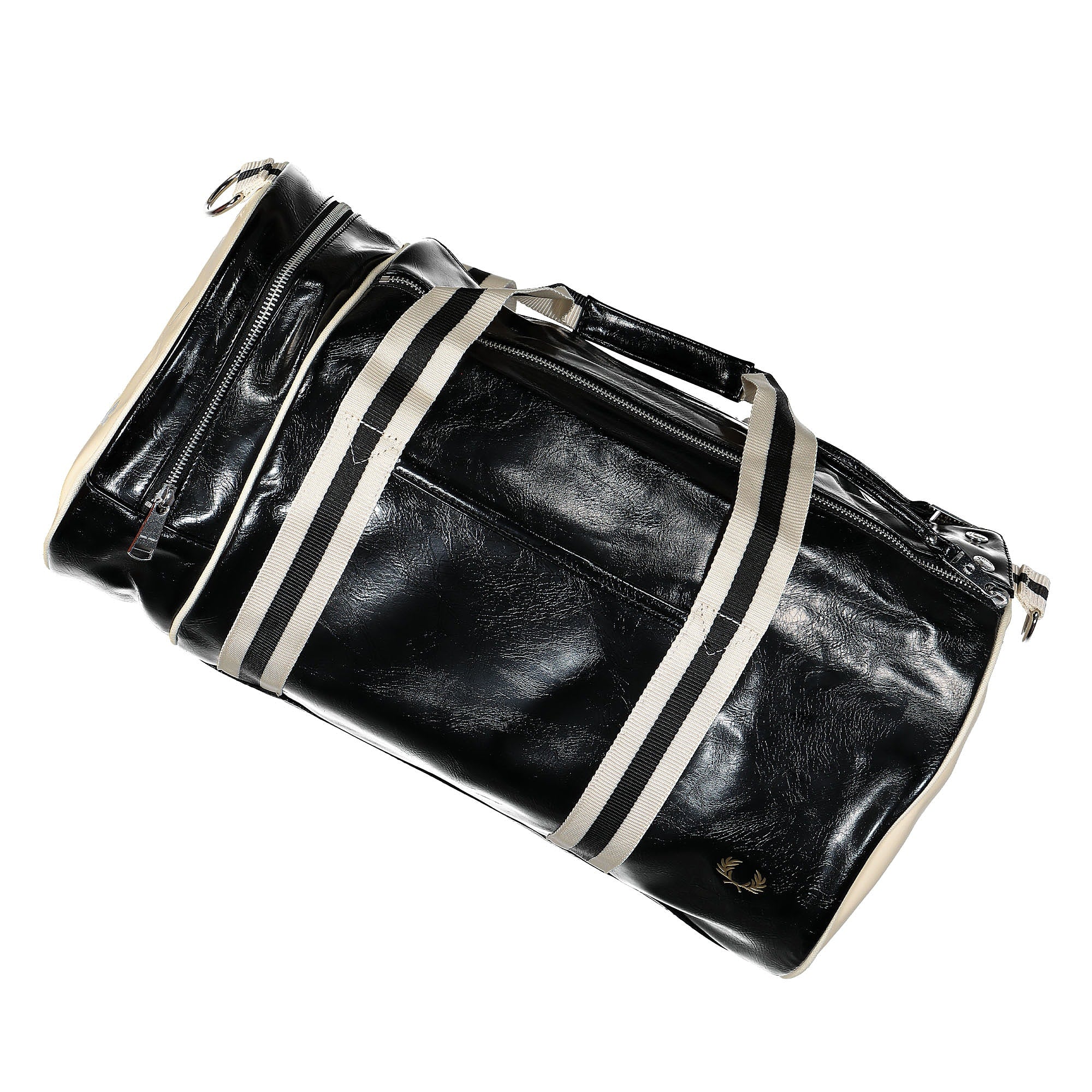 Fred Perry Classic Barrel Bag Black / Ecru Duffle Bags Detail view 1 | Overkill