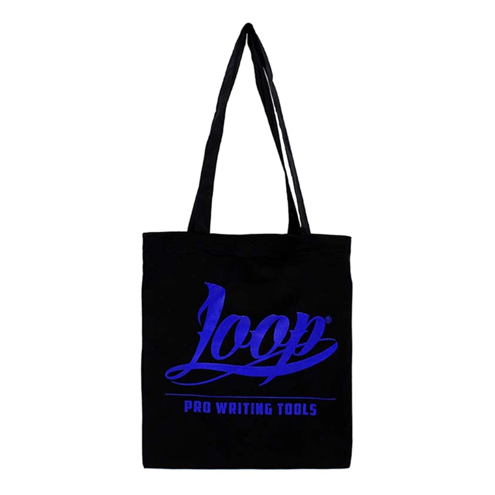 Loop Logo Tote Bag Black / Blue Tote Bags & Shoppers LP-TB-BLU | Overkill