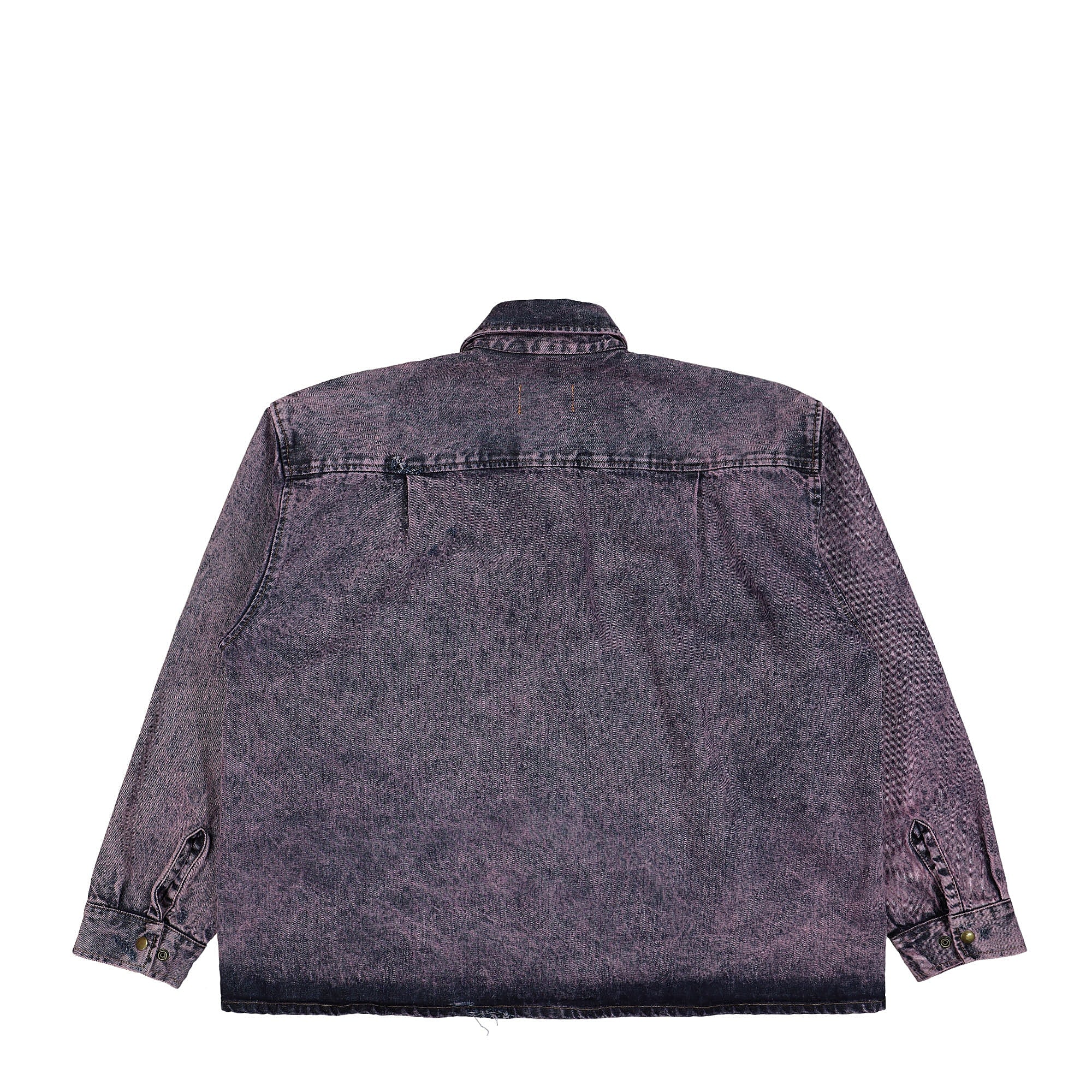 Liberal Youth Ministry Acid Washed Woven Denim Shirt Purple Shirts Material | Overkill