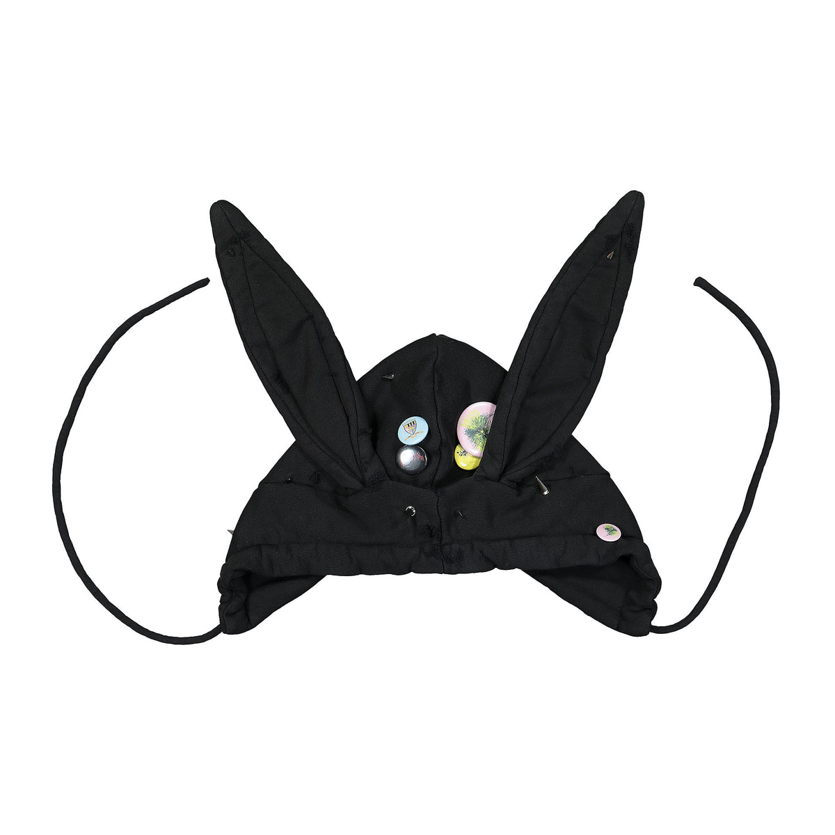 Liberal Youth Ministry Destroyed Bunny Hood Knit Black Hoodies LYM01K103 | Overkill