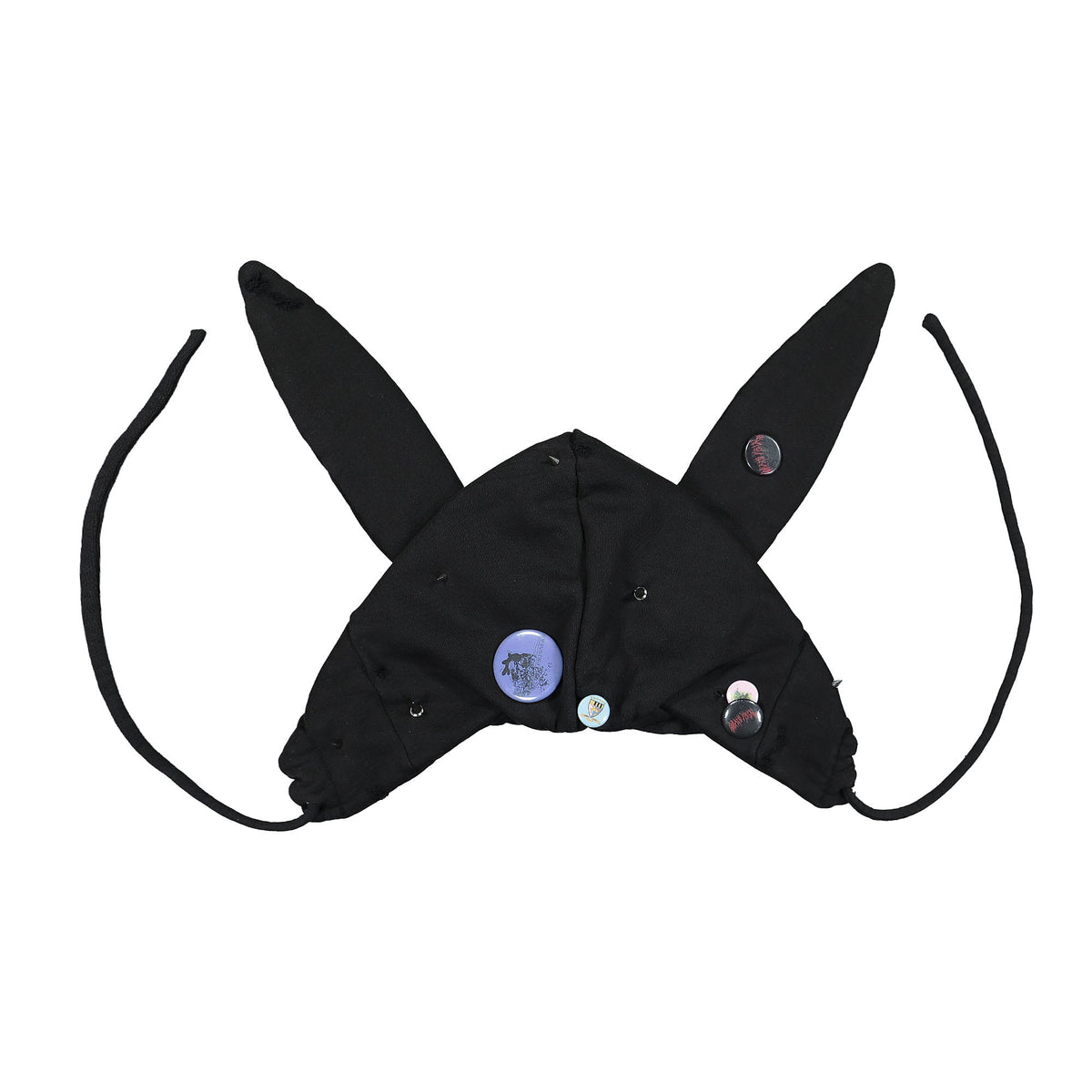 Liberal Youth Ministry Destroyed Bunny Hood Knit Black Hoodies Material | Overkill