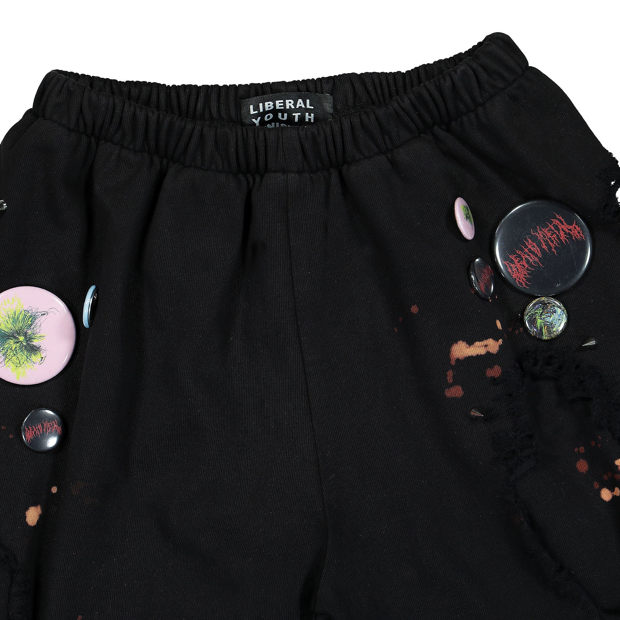 Liberal Youth Ministry Destroyed Pants Knit Black Casual Pants Detailfoto | Overkill