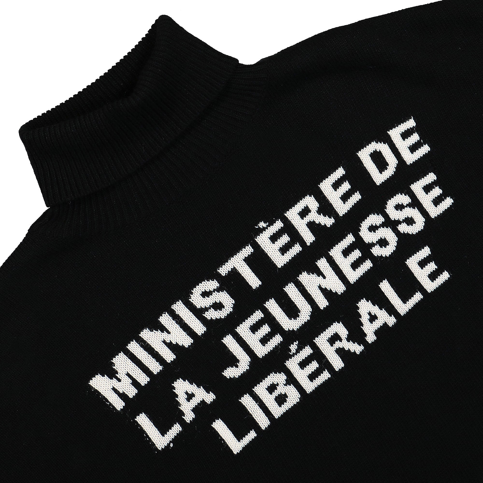 Liberal Youth Ministry Turtle Neck Sweater Black Sweatshirts Close-up | Overkill
