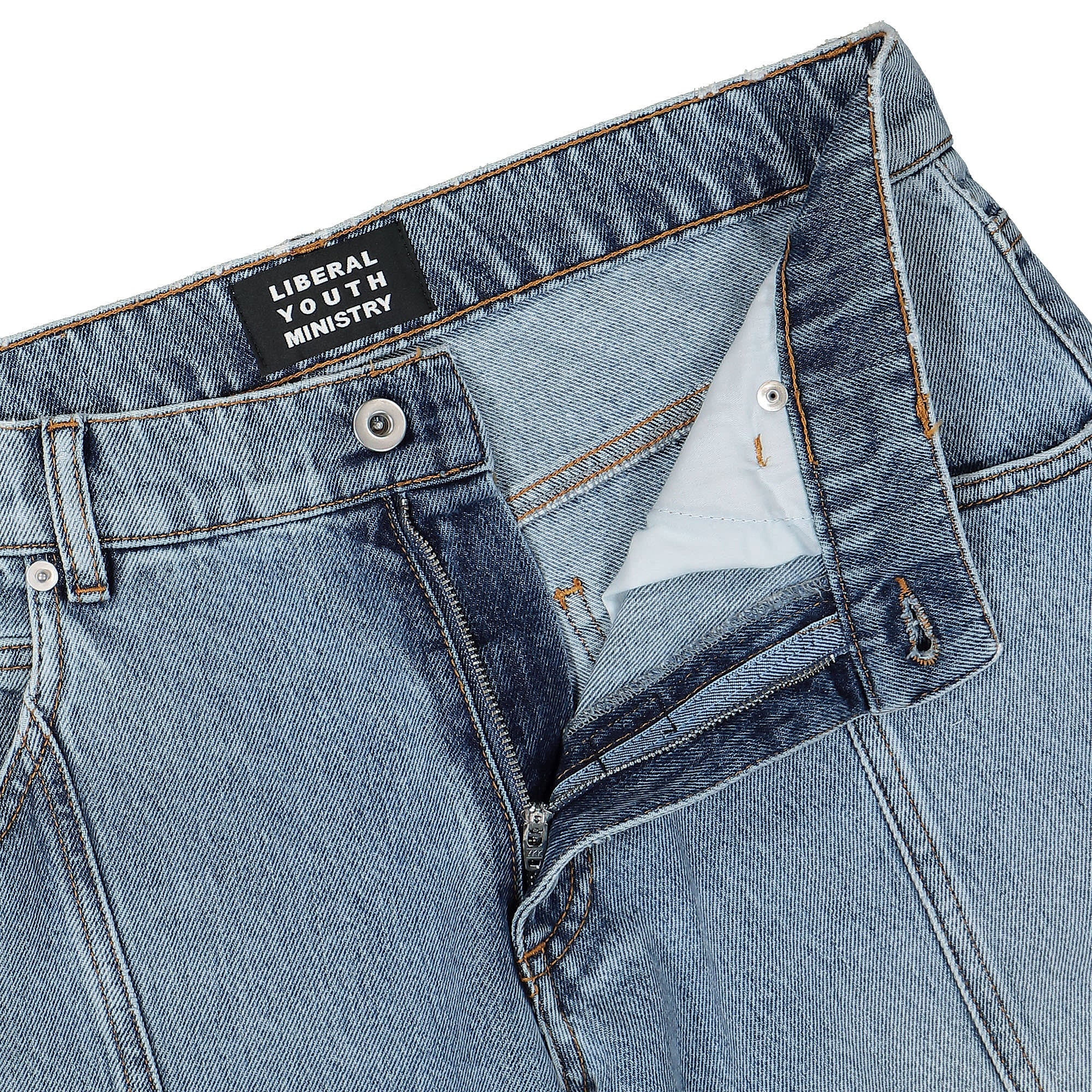 Liberal Youth Ministry Pannel Denim Pants Blue Jeans Detailfoto | Overkill