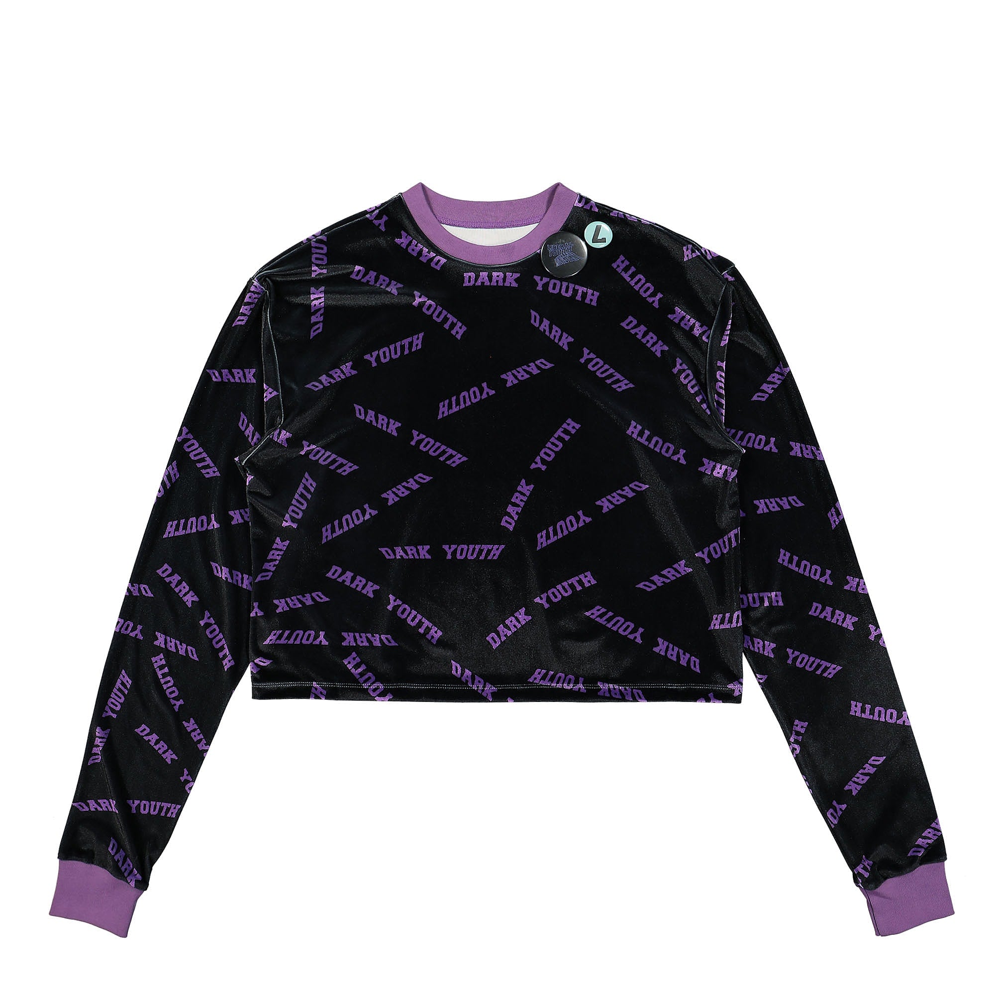 Liberal Youth Ministry Dark Youth Velvet Longsleeve T-Shirt Black / Purple Longsleeves LYM02T115 | Overkill