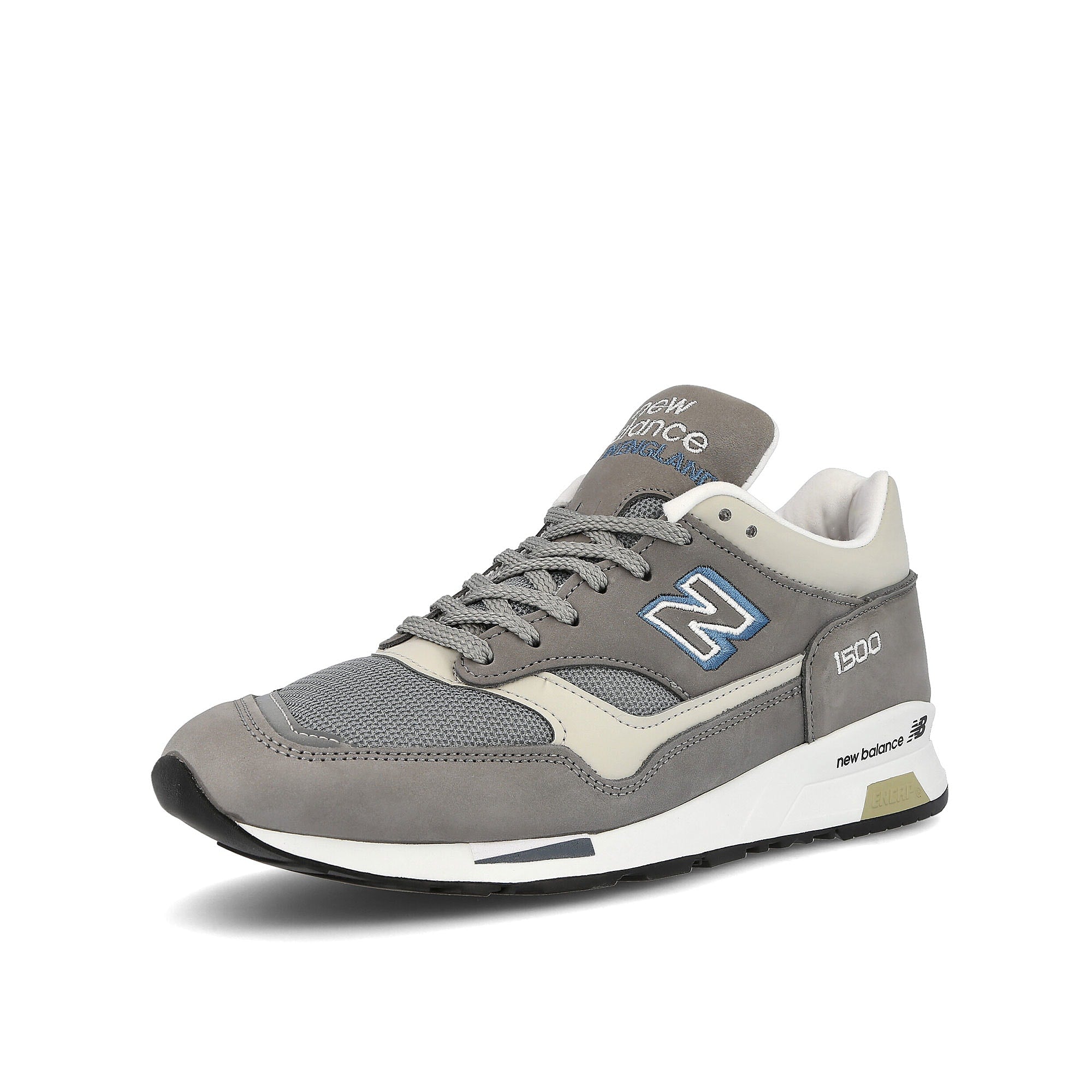 New Balance m 1500 bsg Grey Blue Low Top Sneakers Close Up | Overkill