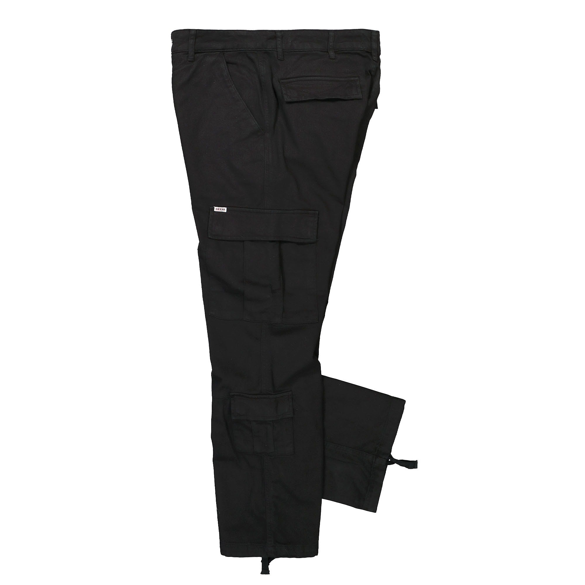 GUESS Originals Go David Cargo Pant Jet Black Cargo Pants Close-up | Overkill