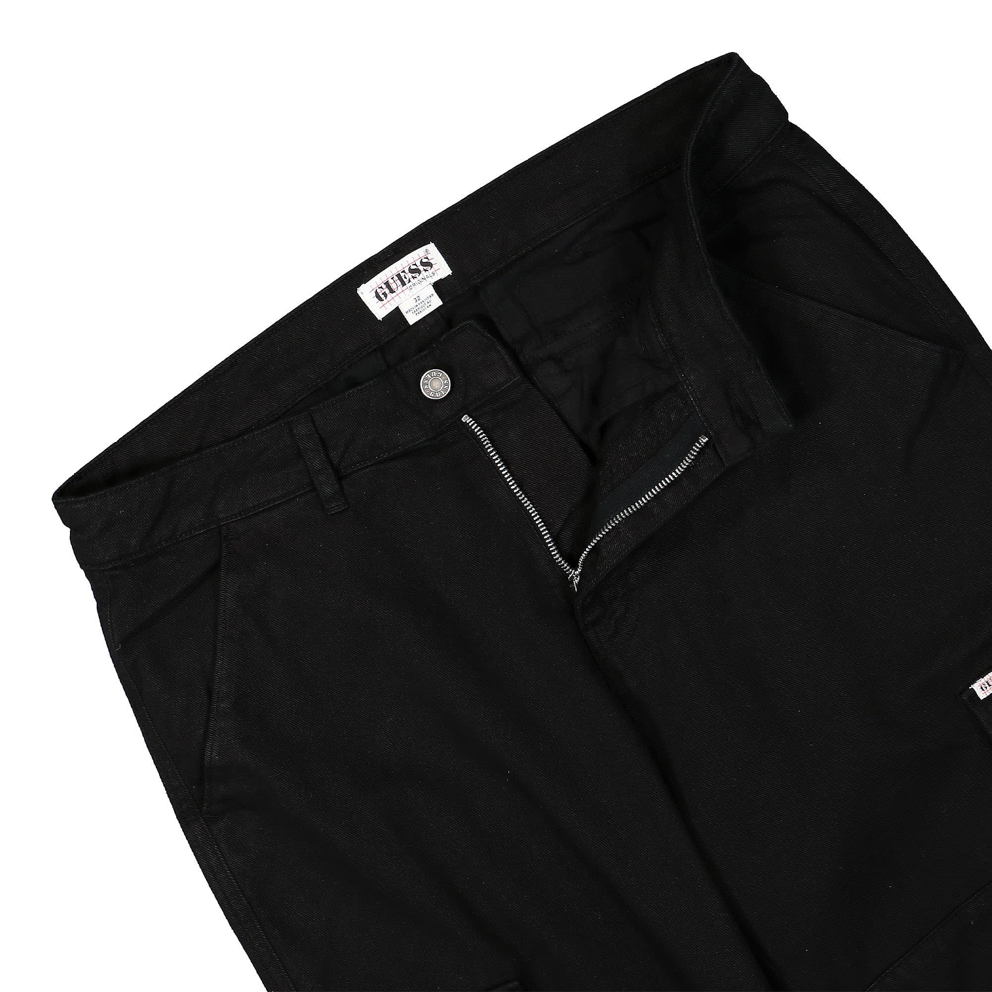 GUESS Originals Go David Cargo Pant Jet Black Cargo Pants Detailfoto | Overkill